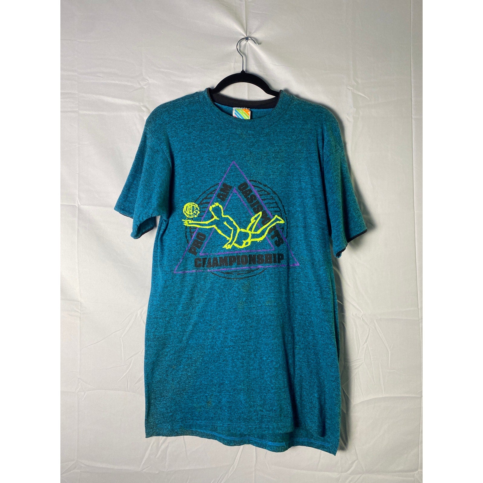 Gear Volleyball PRO AM Championship Oasis Sports Blue Tee Shirt Mens Size Medium