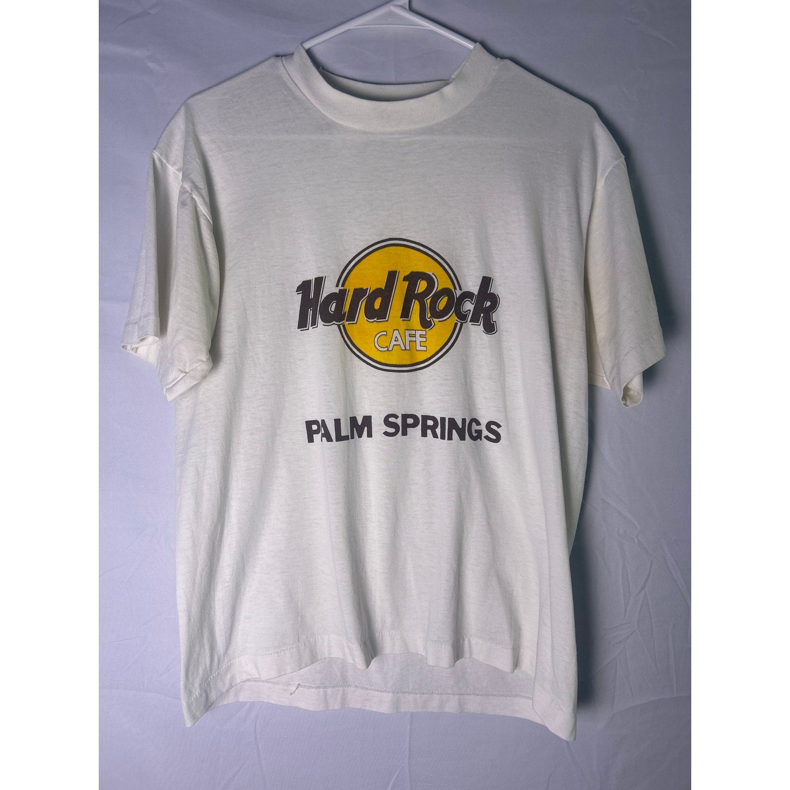 Screen Stars Best Hard Rock CAFE Palm Springs White T-shirt Women's Size Large
