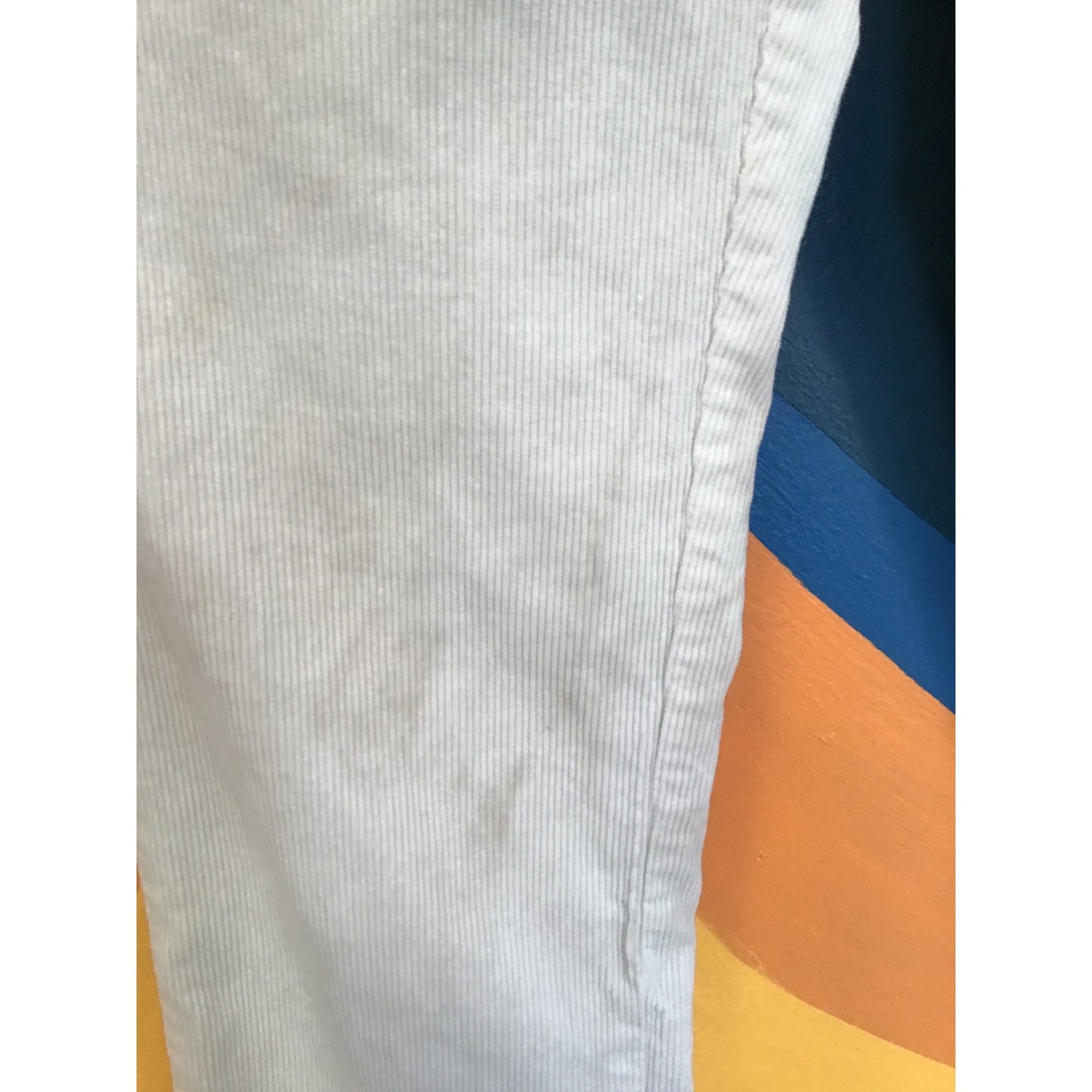 J. Galt Straight Leg Cream Corduroy Pants with Pockets Womens Size Medium