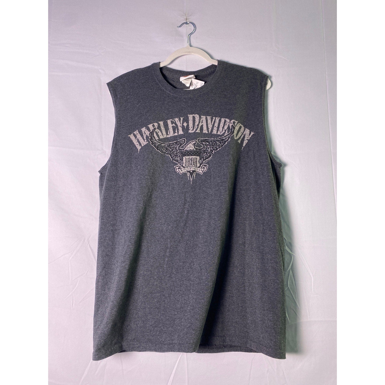 Harley Davidson Motorcycles Indianapolis, Indiana Black Tank Shirt Men's Large