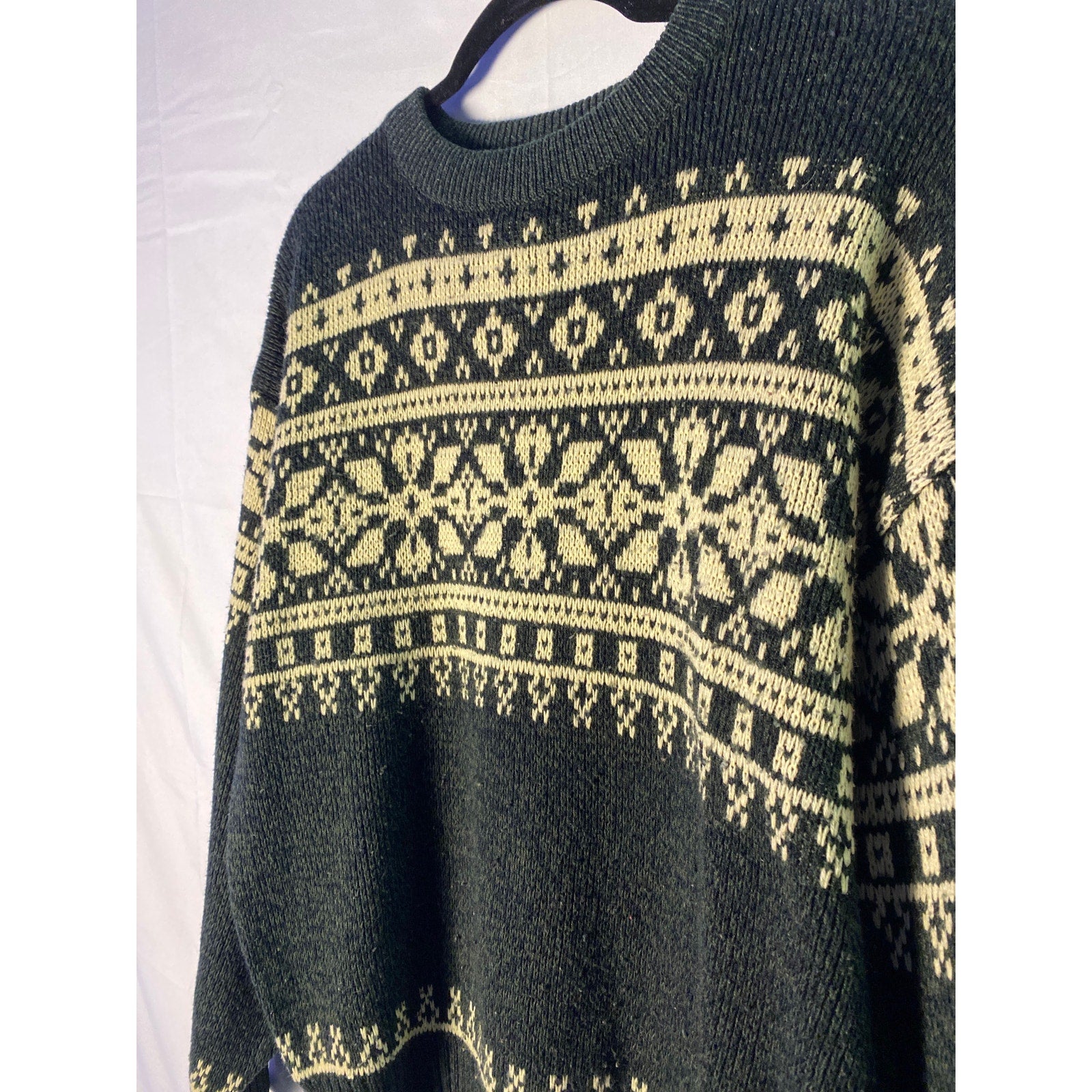 Vintage Dark Green Knit Sweater