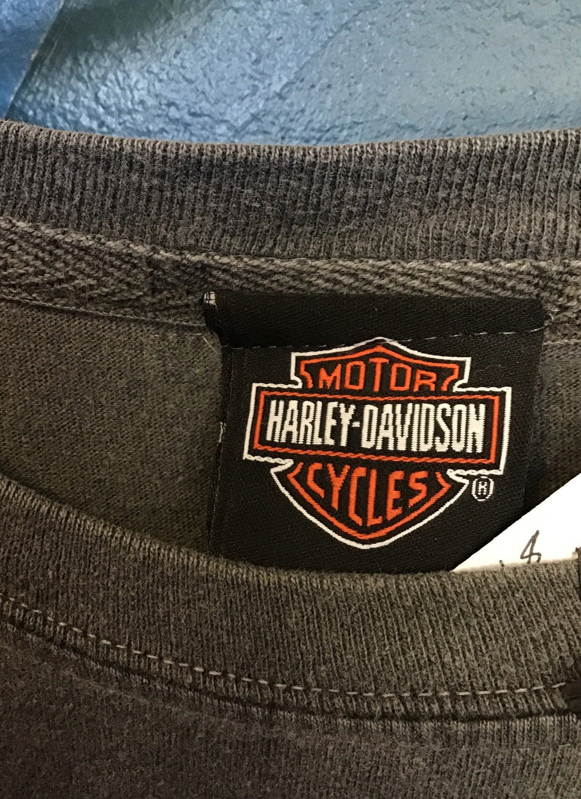 Harley Davidson INDY WEST Plainfield, Indiana Print Gray Shirt Men's Size Large
