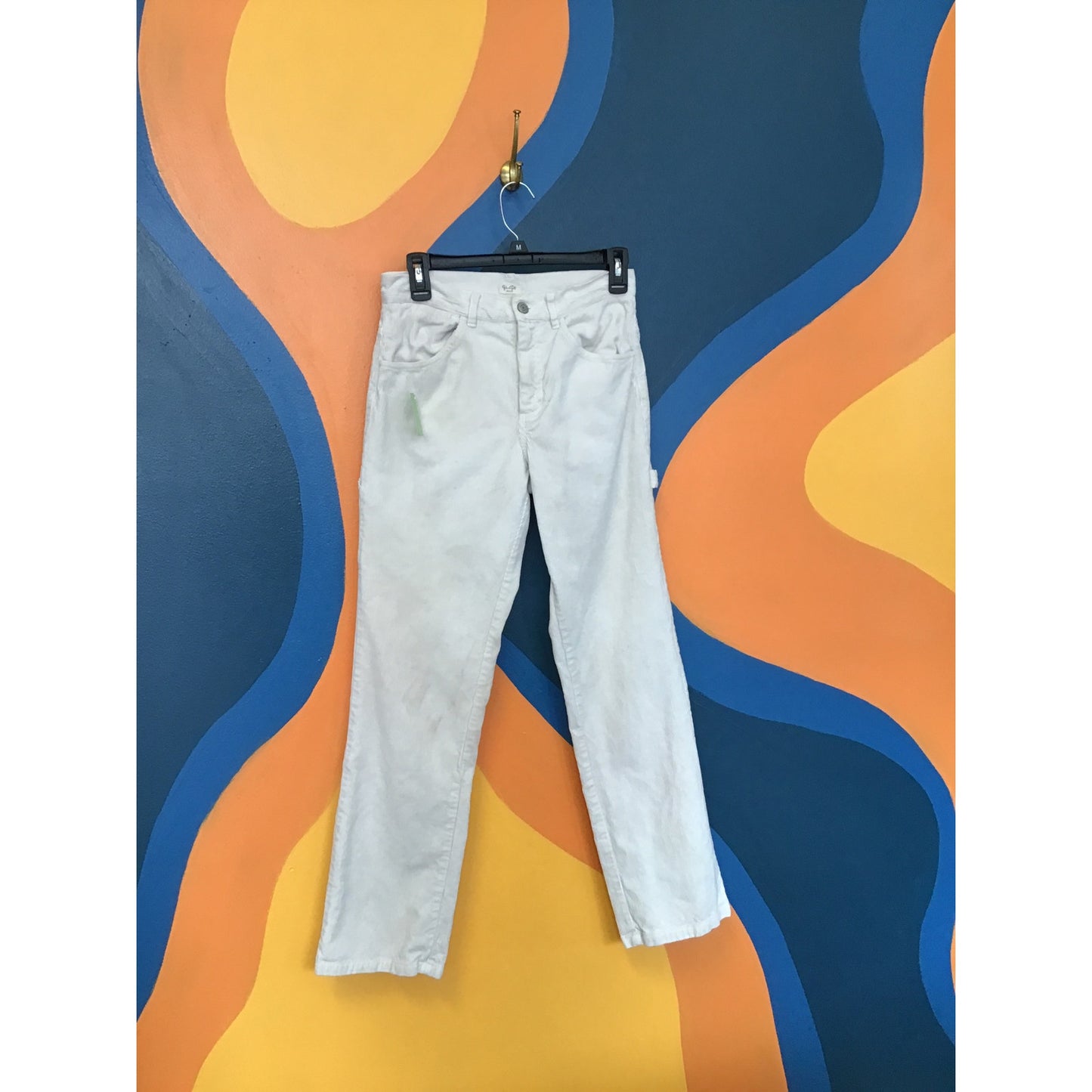 J. Galt Straight Leg Cream Corduroy Pants with Pockets Womens Size Medium