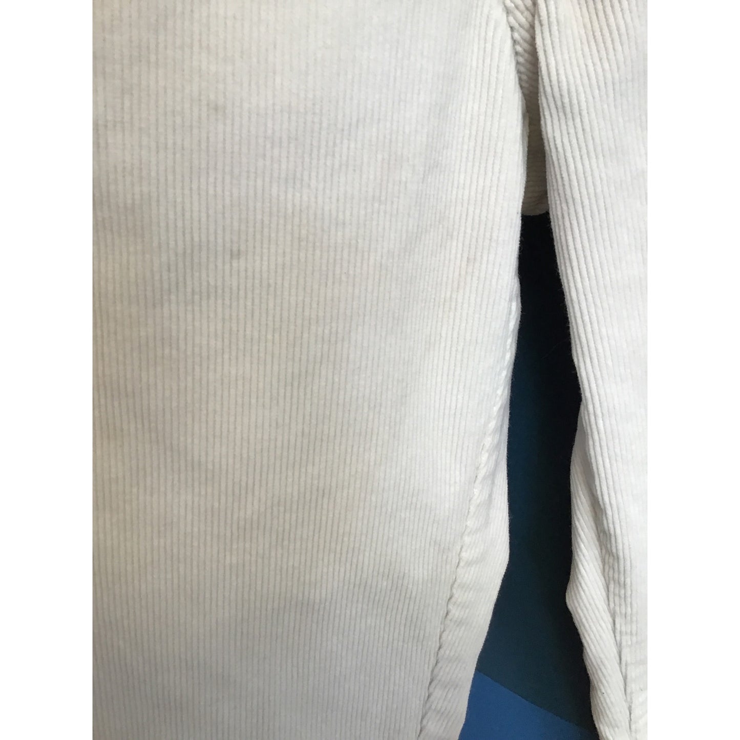 J. Galt Straight Leg Cream Corduroy Pants with Pockets Womens Size Medium