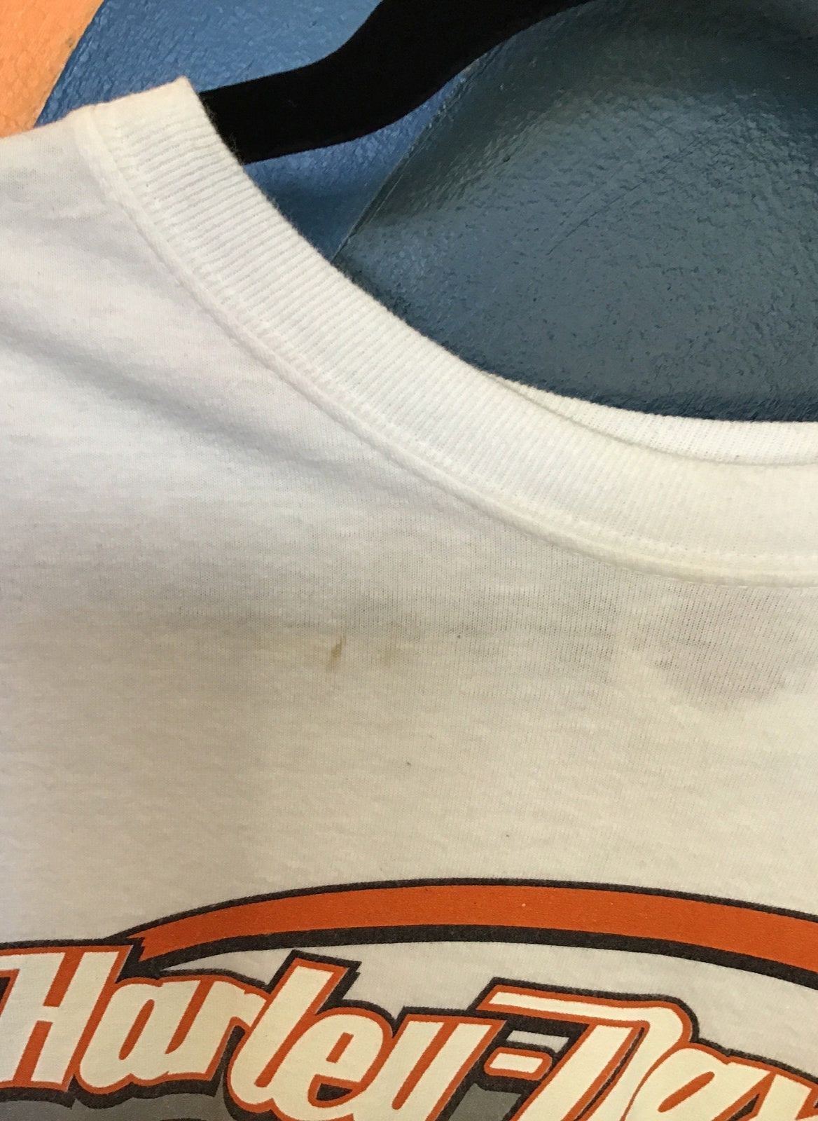 Harley Davidson Motorcycle of Bloomington, Indiana Graphic White Shirt Men's XL