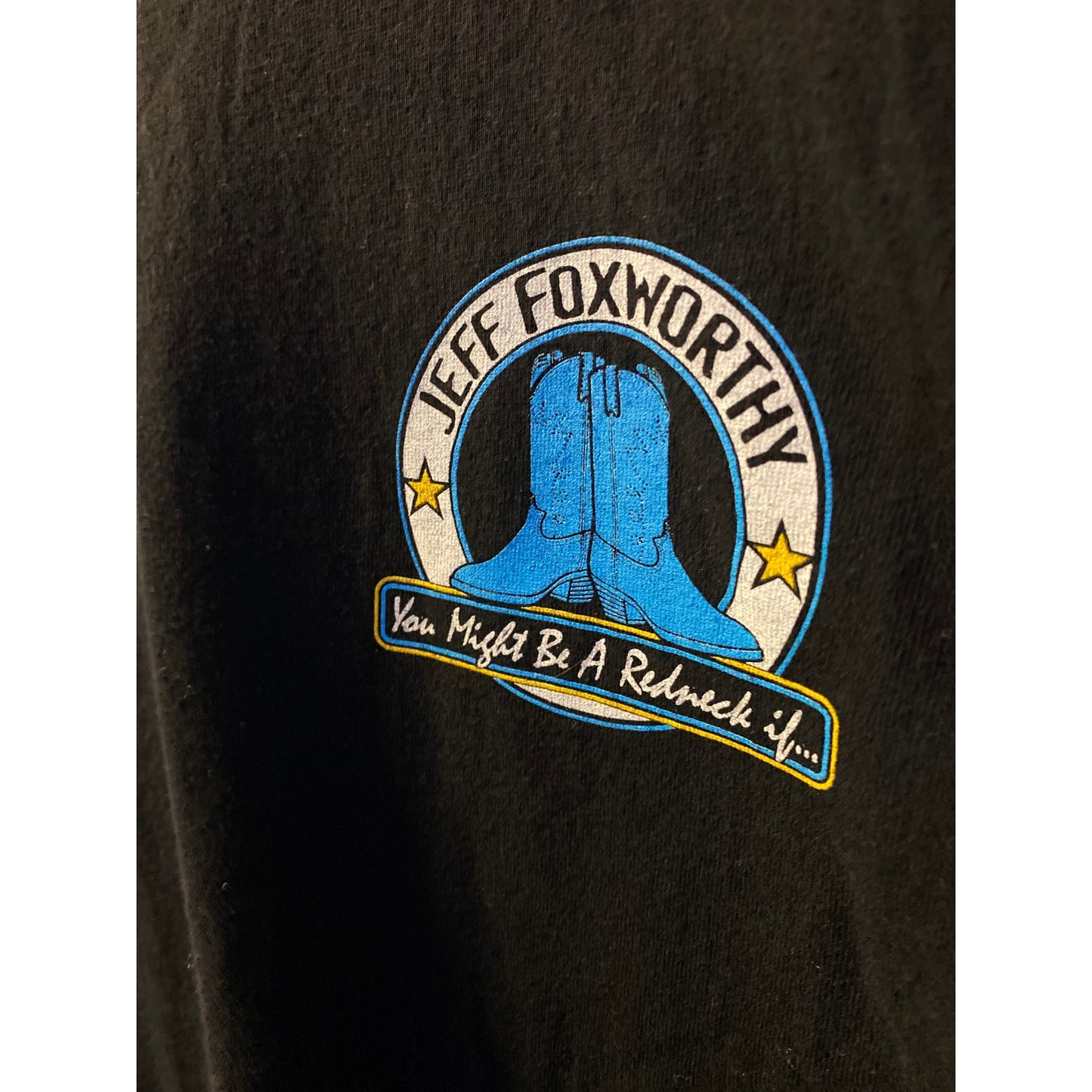 Gildan JEFF FOXWORTHY Totally Committed Tour Redneck Black T-shirt Men's Size XL