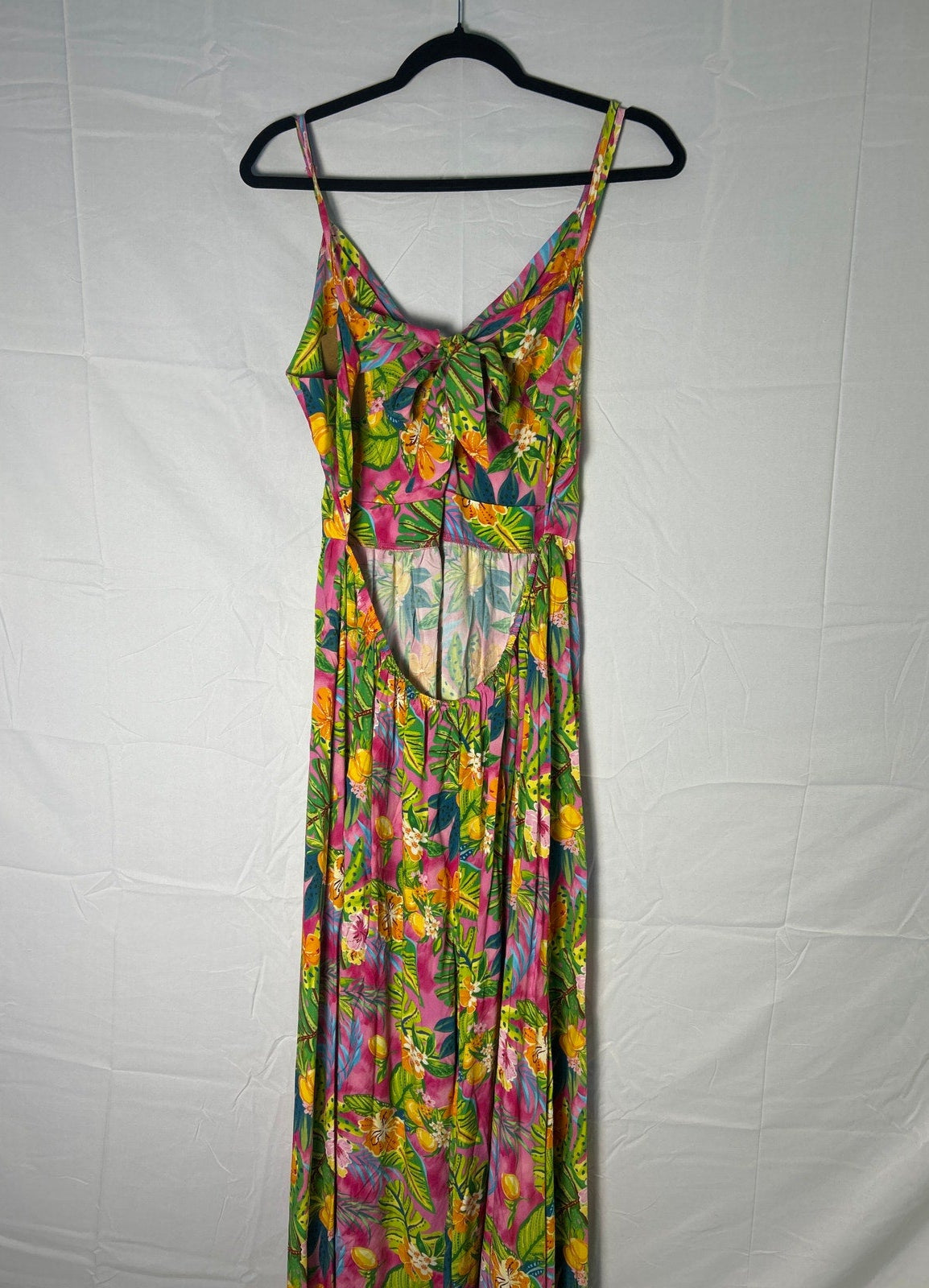 Cupshe Multicolor Tropical Floral Twist & Keyhole V-neck Maxi Dress Women's XL
