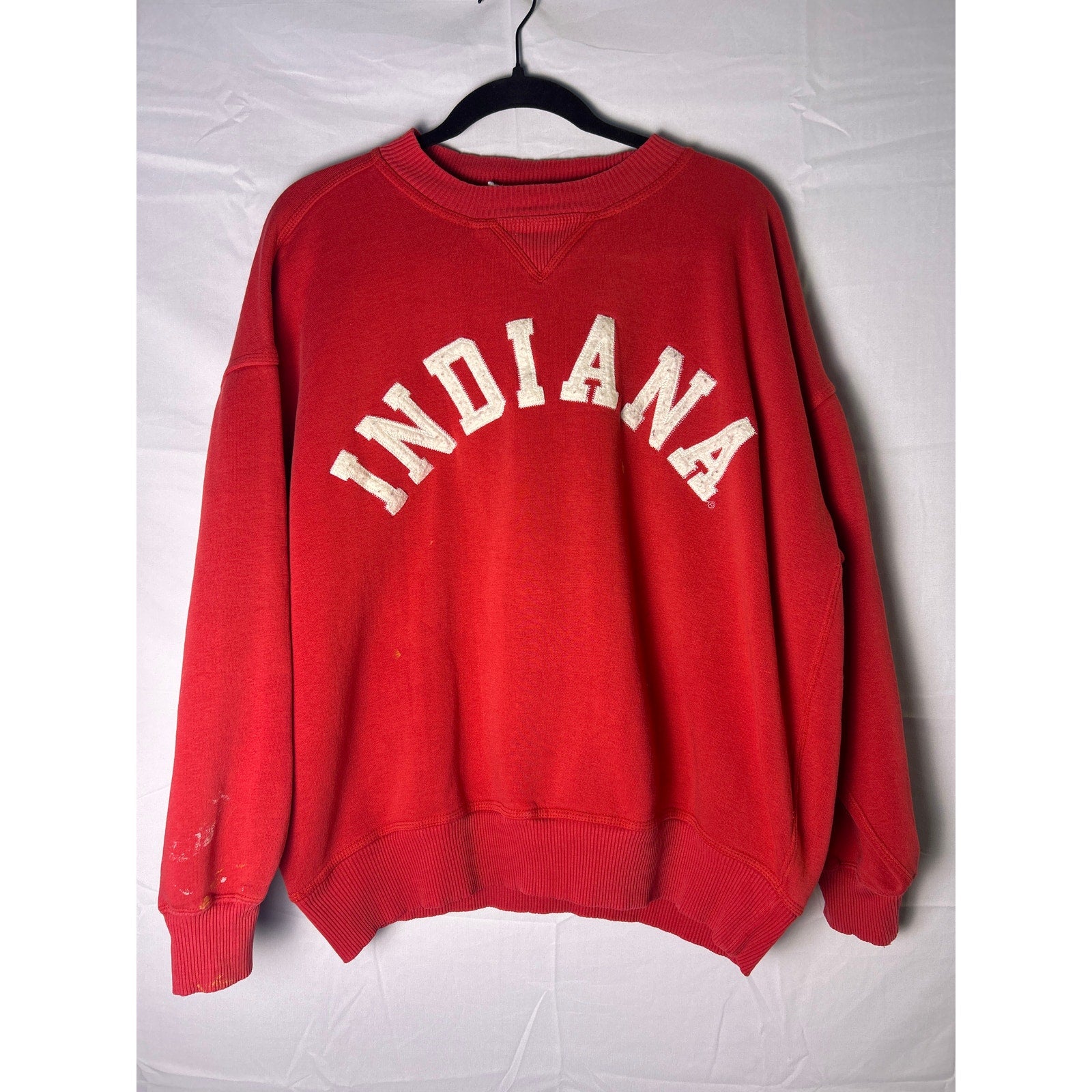 Cable Sportswear INDIANA Embroidered Red Pullover Sweatshirt Women's Size Large