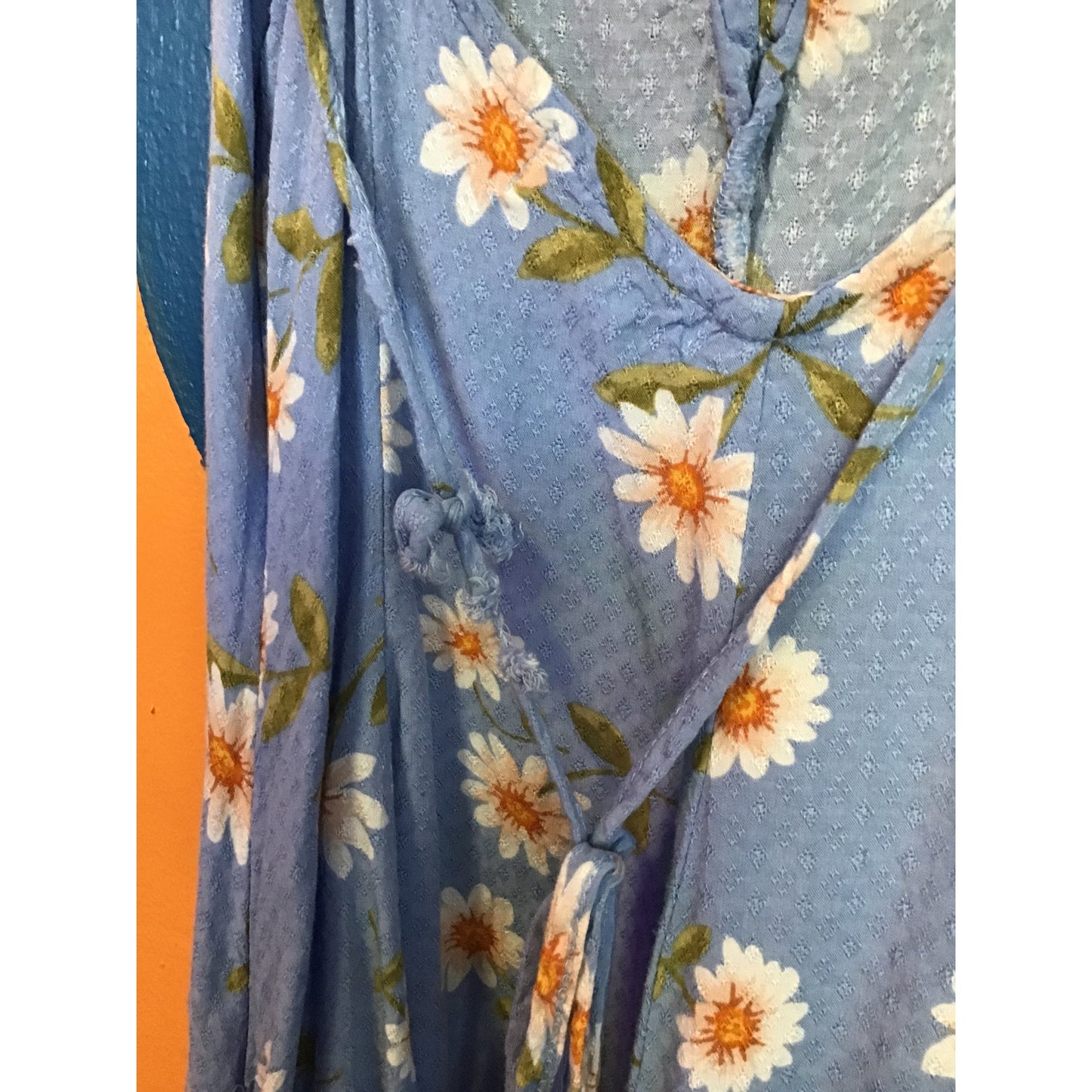 Forever 21 Blue Daisy Floral Mini Dress Sleeveless Women's Size Small