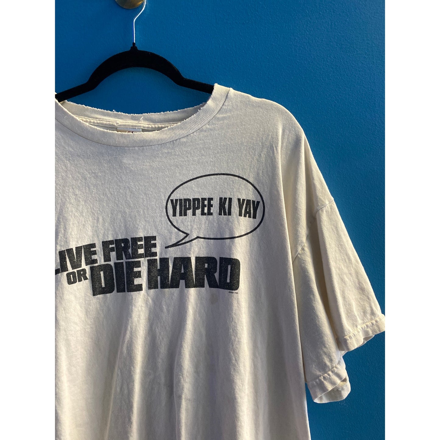 Fruit of the Loom LIVE FREE or DIE HARD Promo White Shirt Adult Size XL