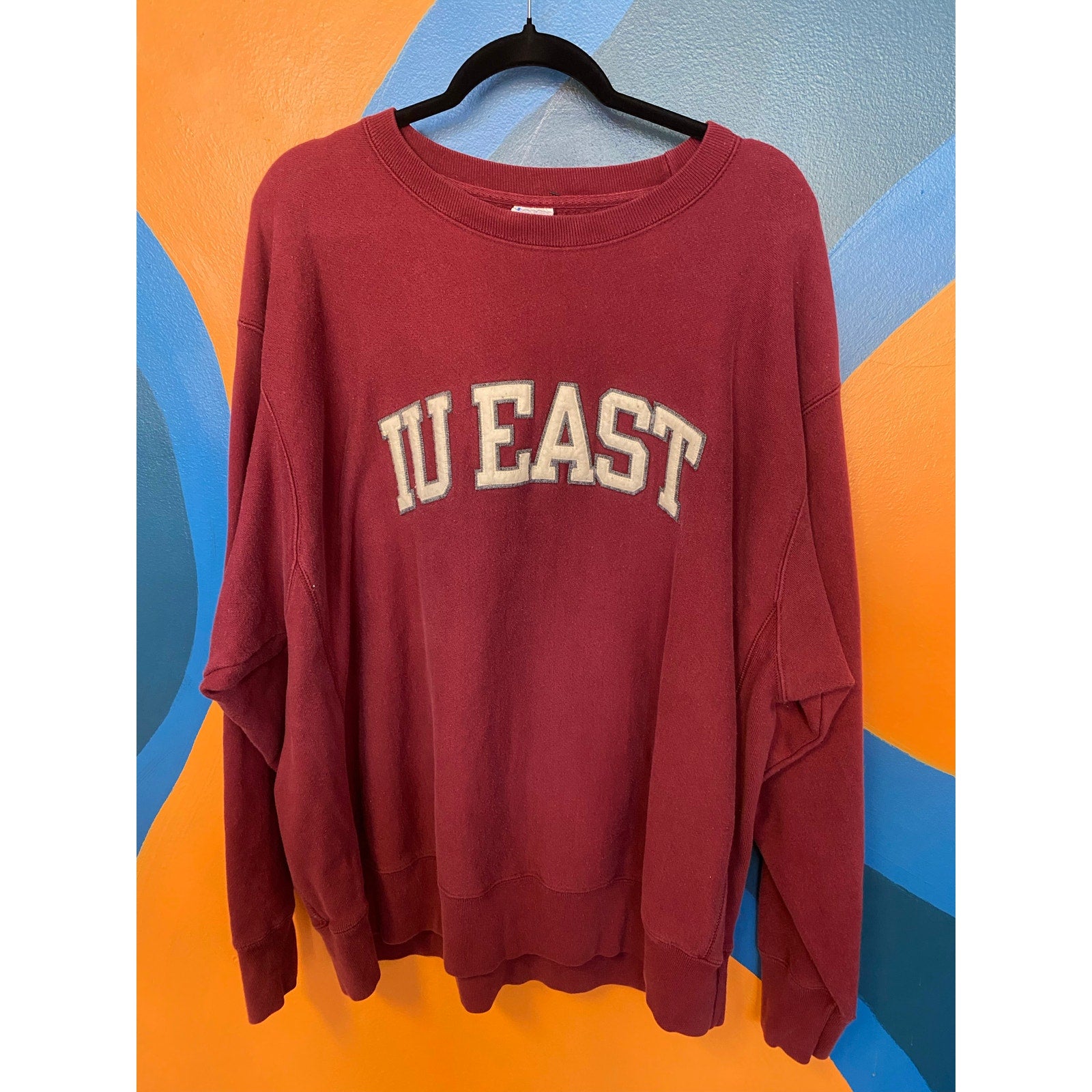 Champion Embroidered IU EAST Crew Neck Pullover Sweater Men's Size 2XL