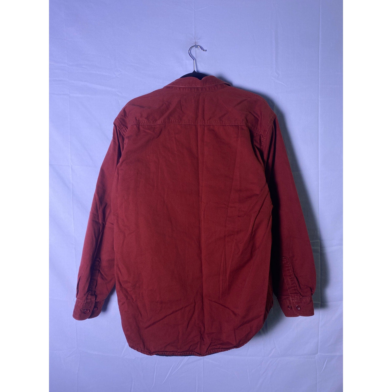 Red Cabelas Button Up Flannel Lined