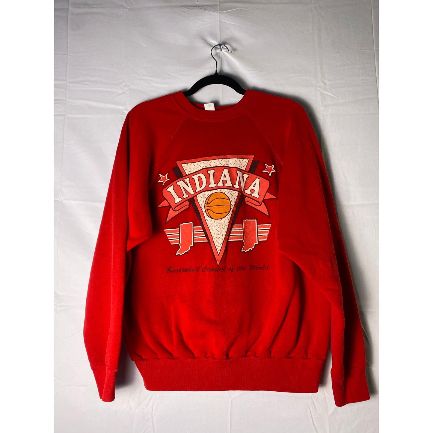 Tultex INDIANA Basketball Capital of the World Red Crewneck Sweatshirt Size XL