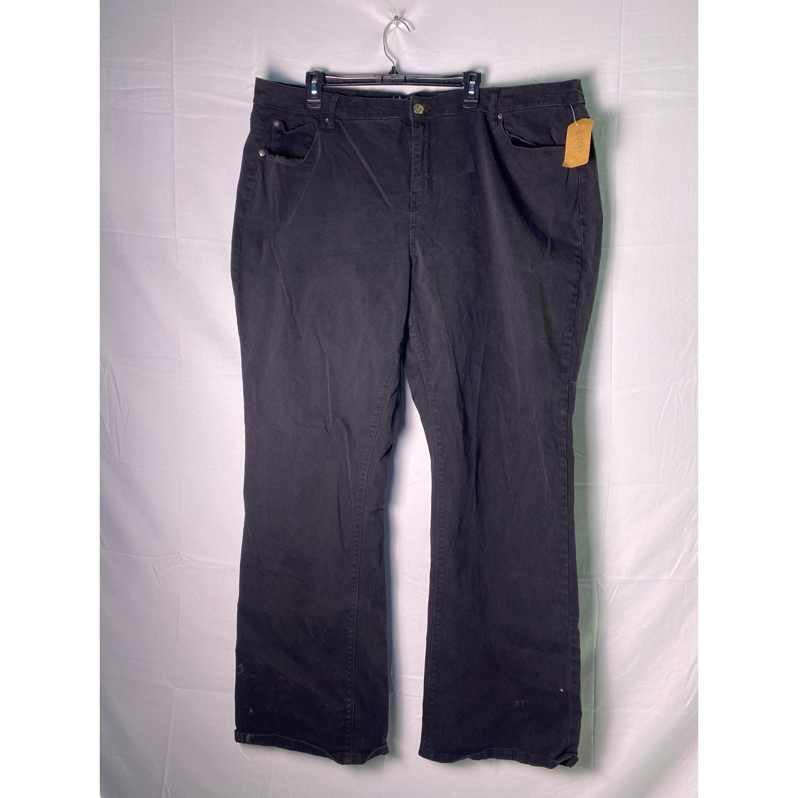 Ashley Stewart Black Denim Bootcut Dark Wash Jeans Women's Size 26