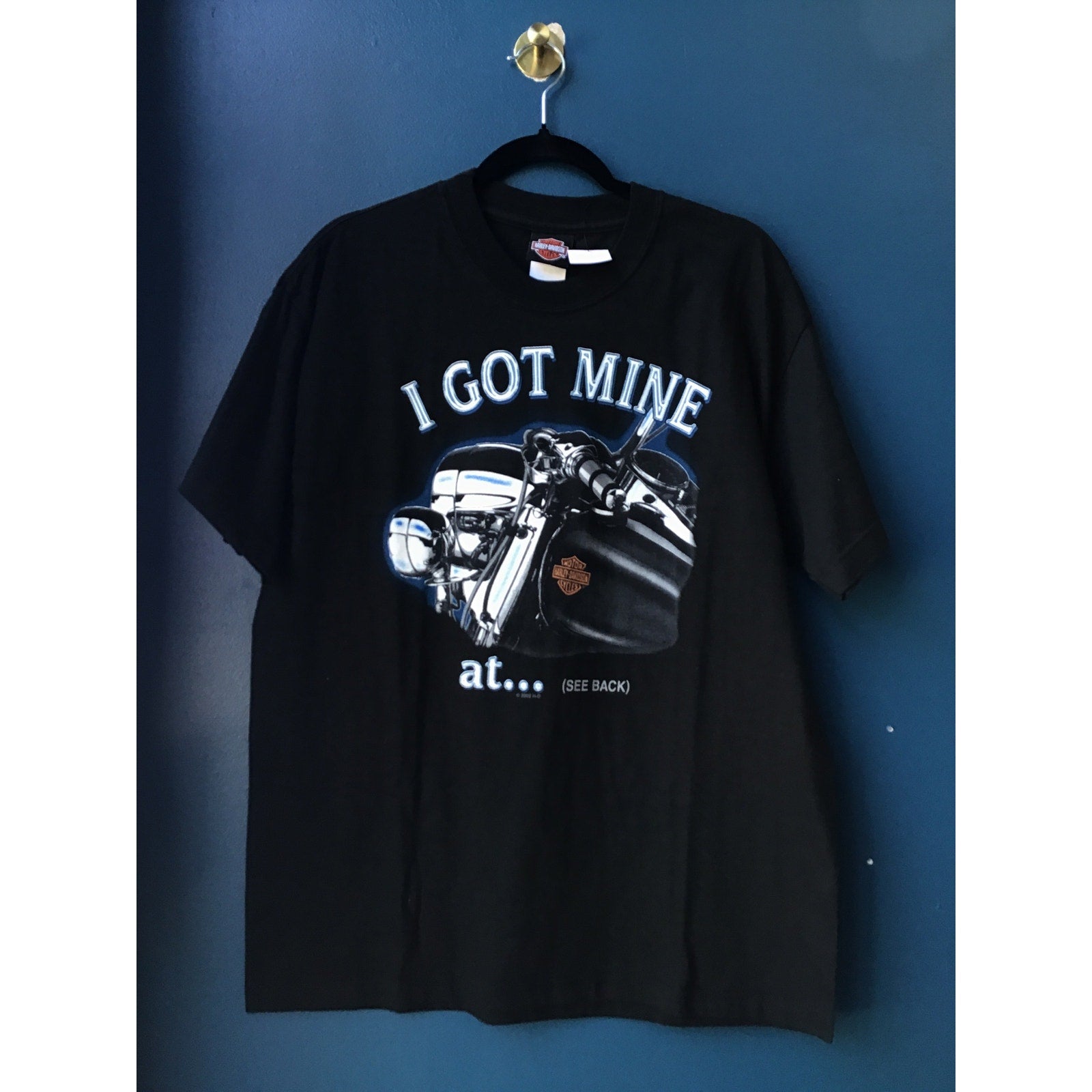 Harley Davidson Motorcycle I got mine at Indywest Plainfield, IN Shirt Men Large