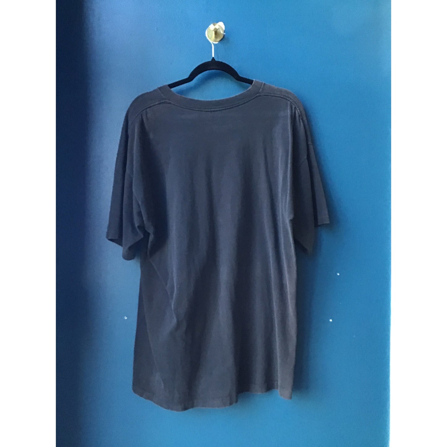 Gildan "Go Away!" Graphic Print Single Stitch Black Shirt Men's Size XL