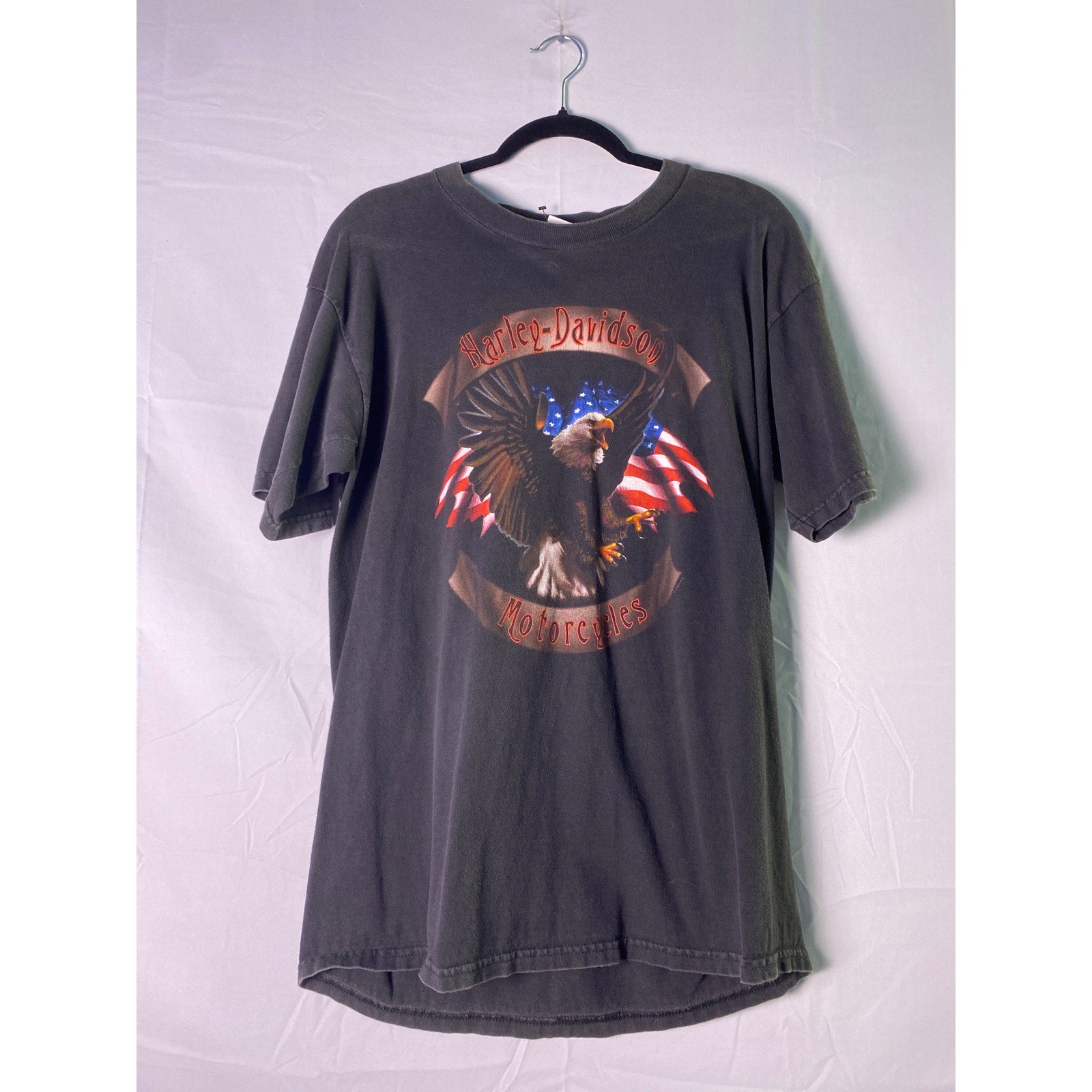 Harley Davidson Motorcycles Eagles New Smyrna Beach, Florida Black Shirt Mens XL