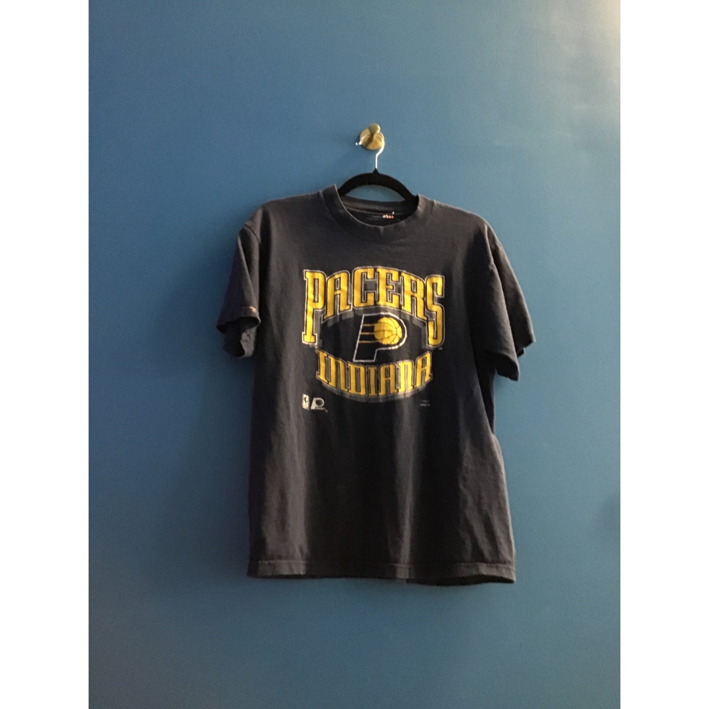 Vintage NBA Indiana Pacers Graphic Print Black T-shirt Men's Size Medium