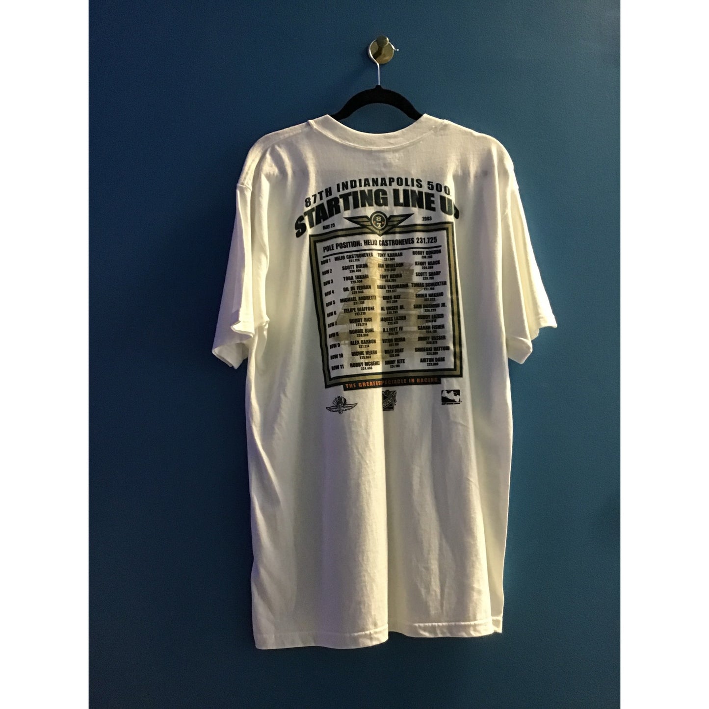 Gildan 2003 Indianapolis Indy 500 White T-shirt Men's Size Large