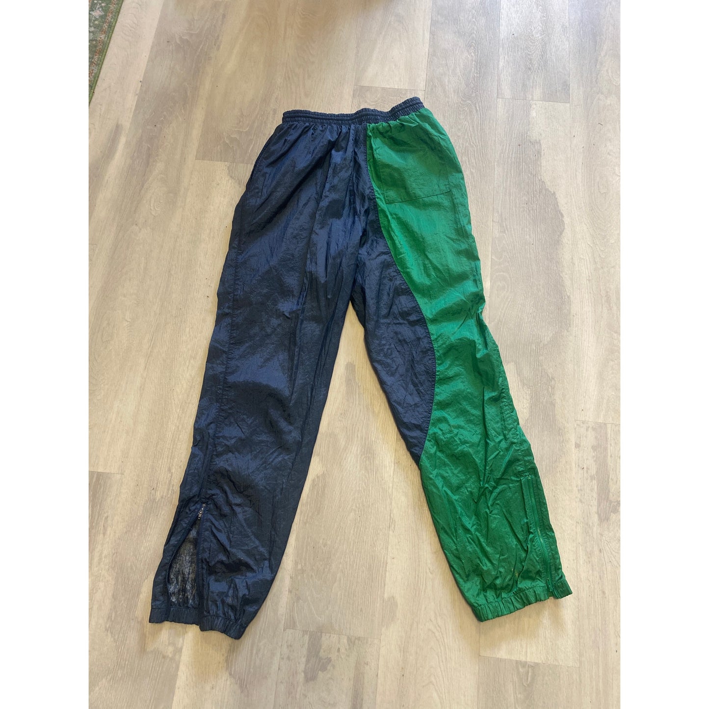 1990s Pro Player by Daniel Young Green Blue Nylon Track Pants Men's Large AS IS