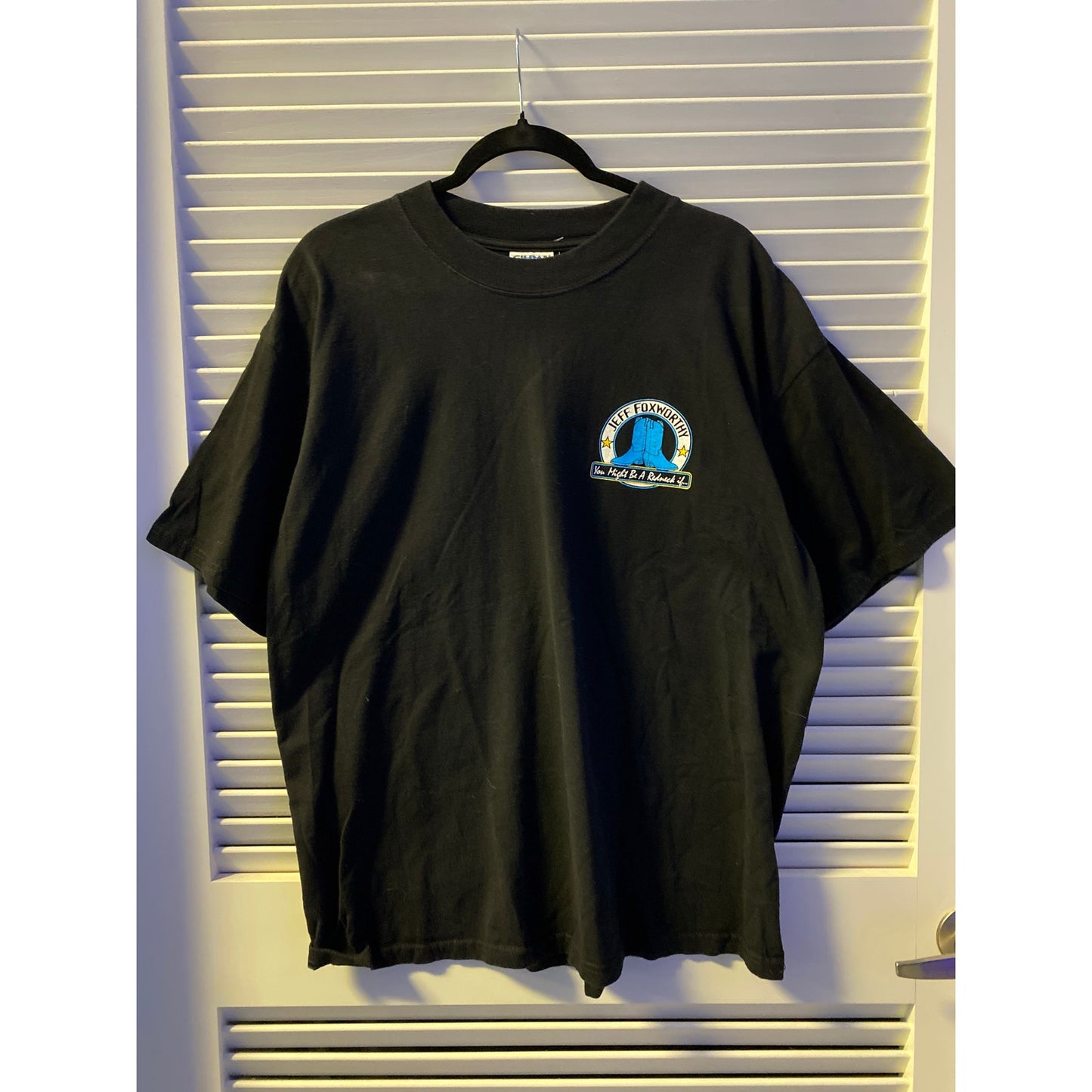 Gildan JEFF FOXWORTHY Totally Committed Tour Redneck Black T-shirt Men's Size XL