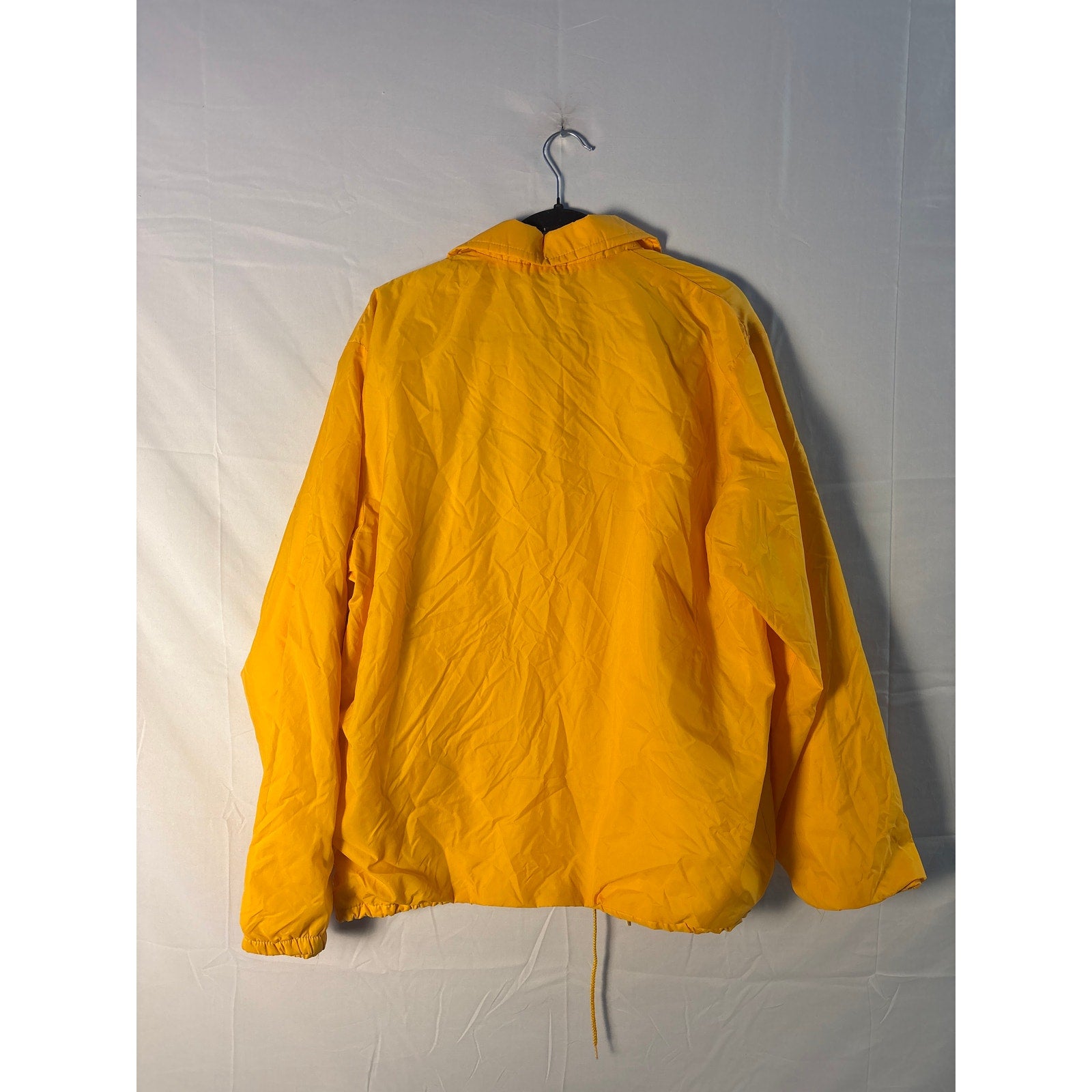 Vintage Birdie Yellow Elise Cow Embroidered Button Snap Nylon Bomber Jacket Women's Size Large