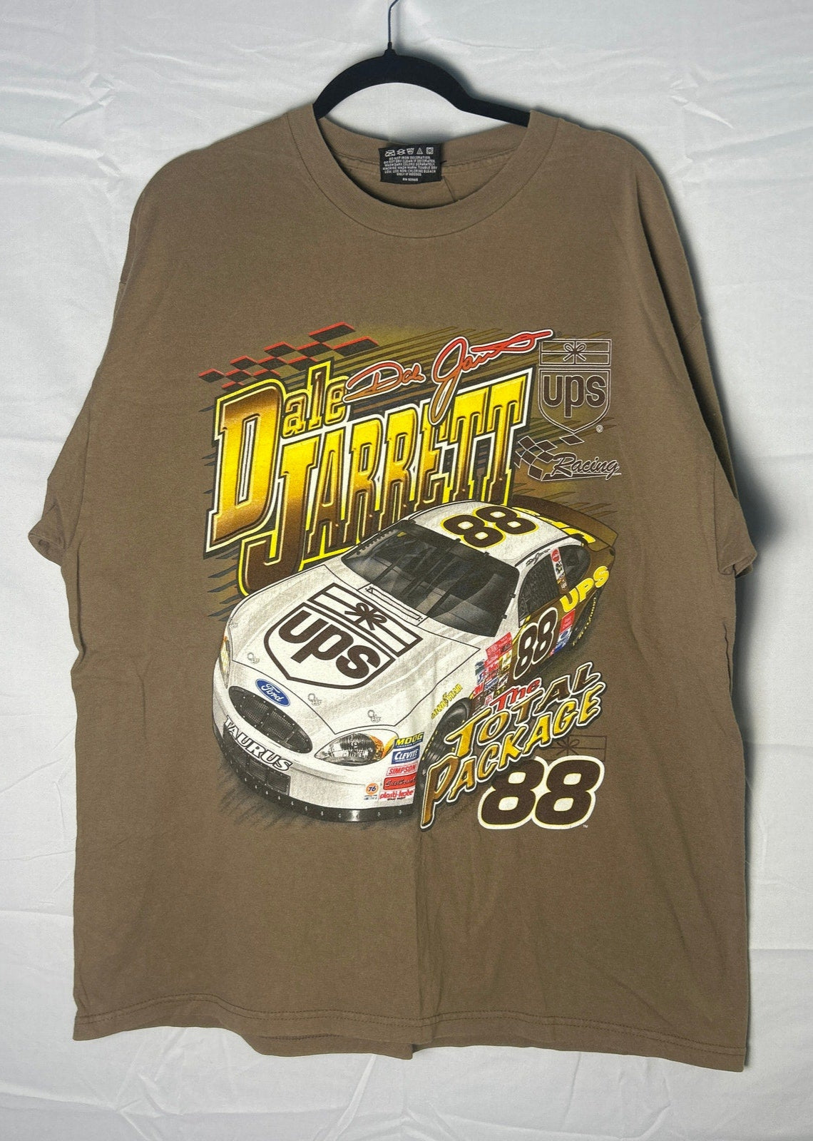 Vintage Chase Authentics Dale Jarrett 88 Total Package Double Print Shirt Large