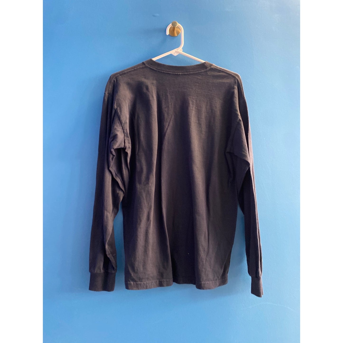 Gildan NFL Dallas Cowboys Graphic Print Black Long Sleeve Shirt Mens Size Medium