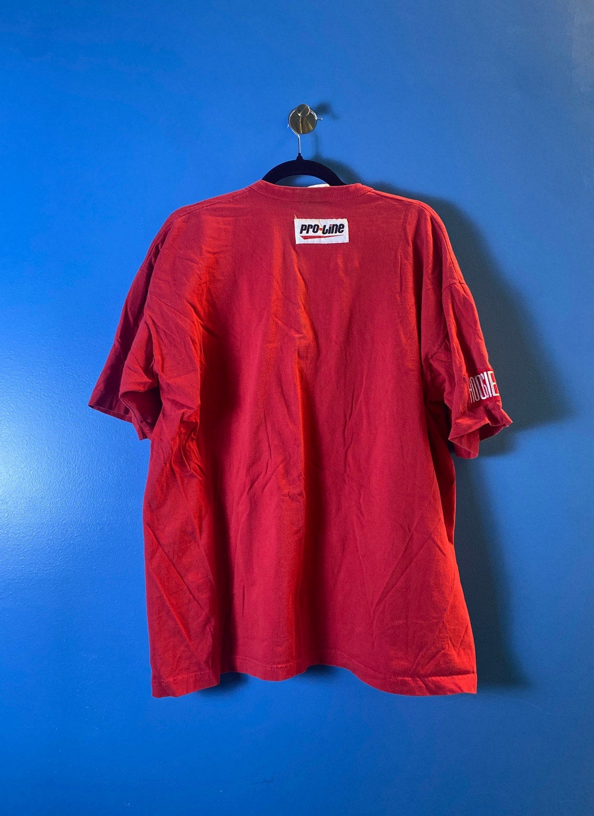 Vintage Pro Line Indiana Hoosier Logo Embroidered Quarter Buttons Tee Shirt XL
