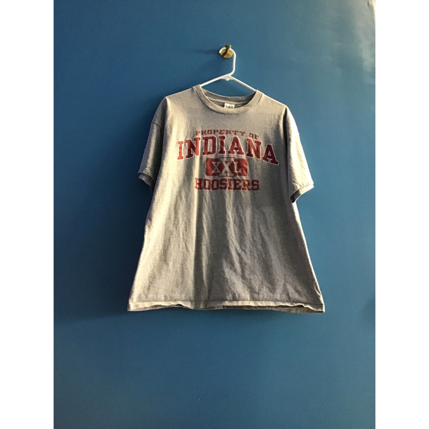 Delta IU INDIANA XXL Hoosiers Gray Crew Neck T-shirt Men's Size XL