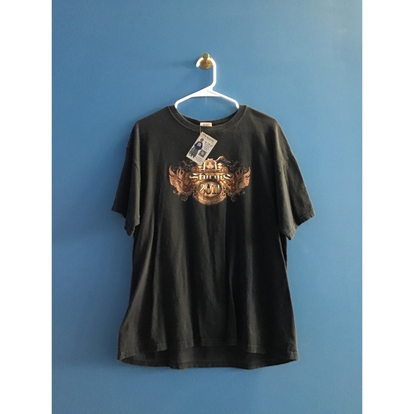 Gildan Sturgis 2011 71st Annual Motorcycle Rally Black Shirt Men's Size Large