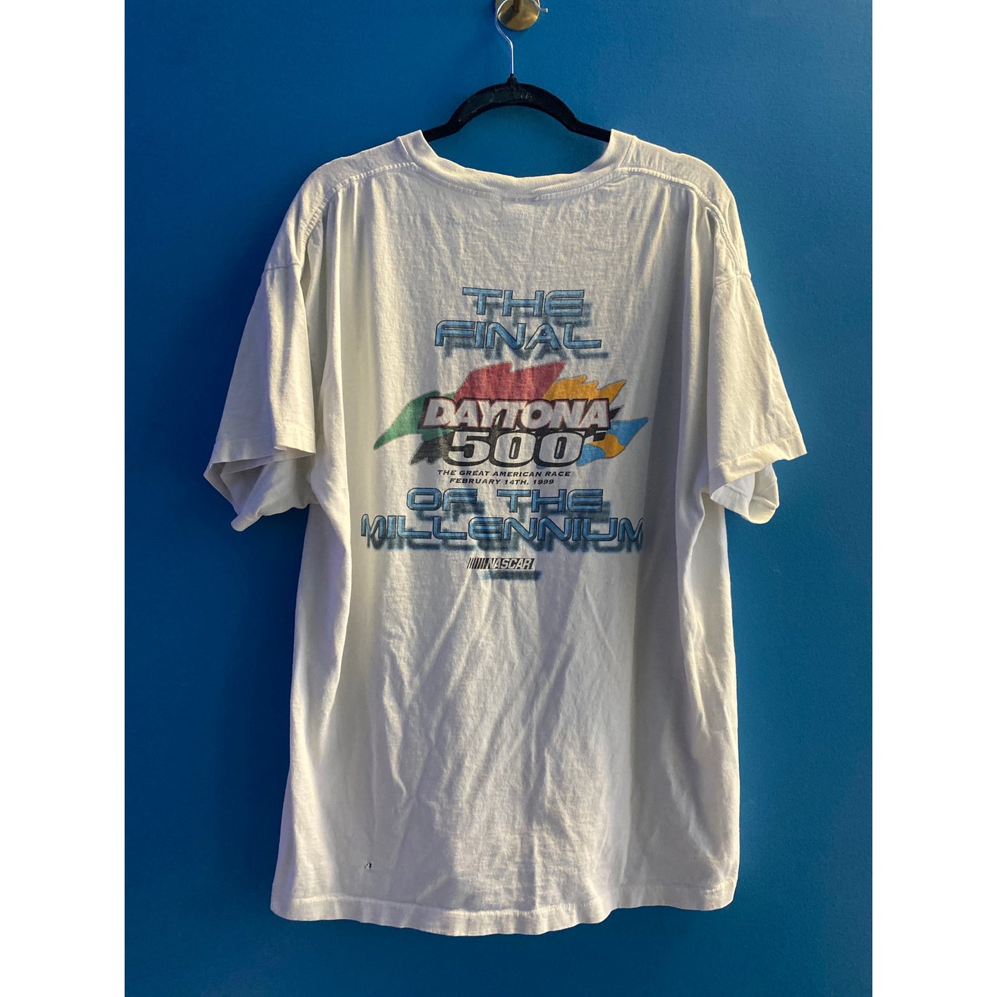 Delta The Final of the Millennium DAYTONA 500 NASCAR White Shirt Men's Size XL