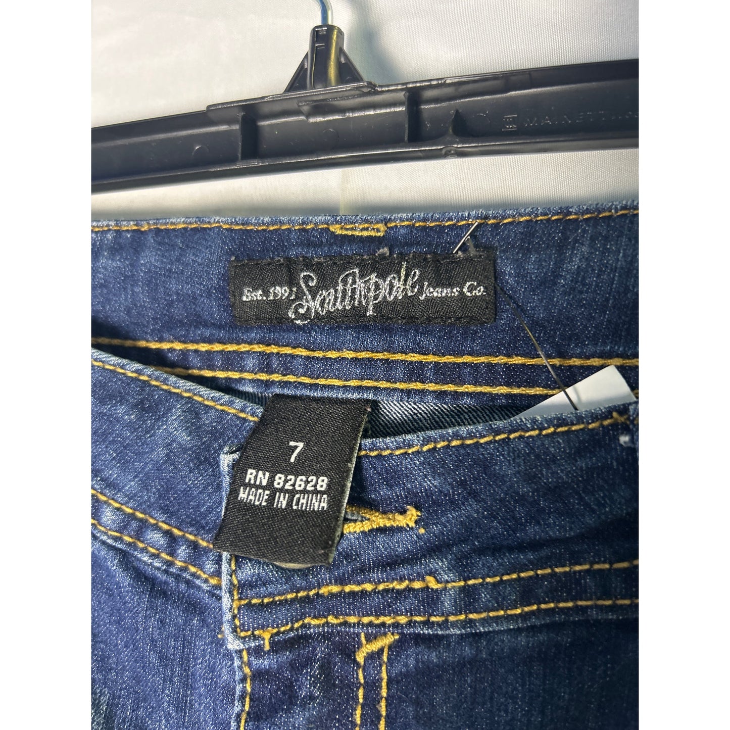 Southpole Embellished Beads Skinny Blue Denim Jeans Dark Wash Junior Size 7