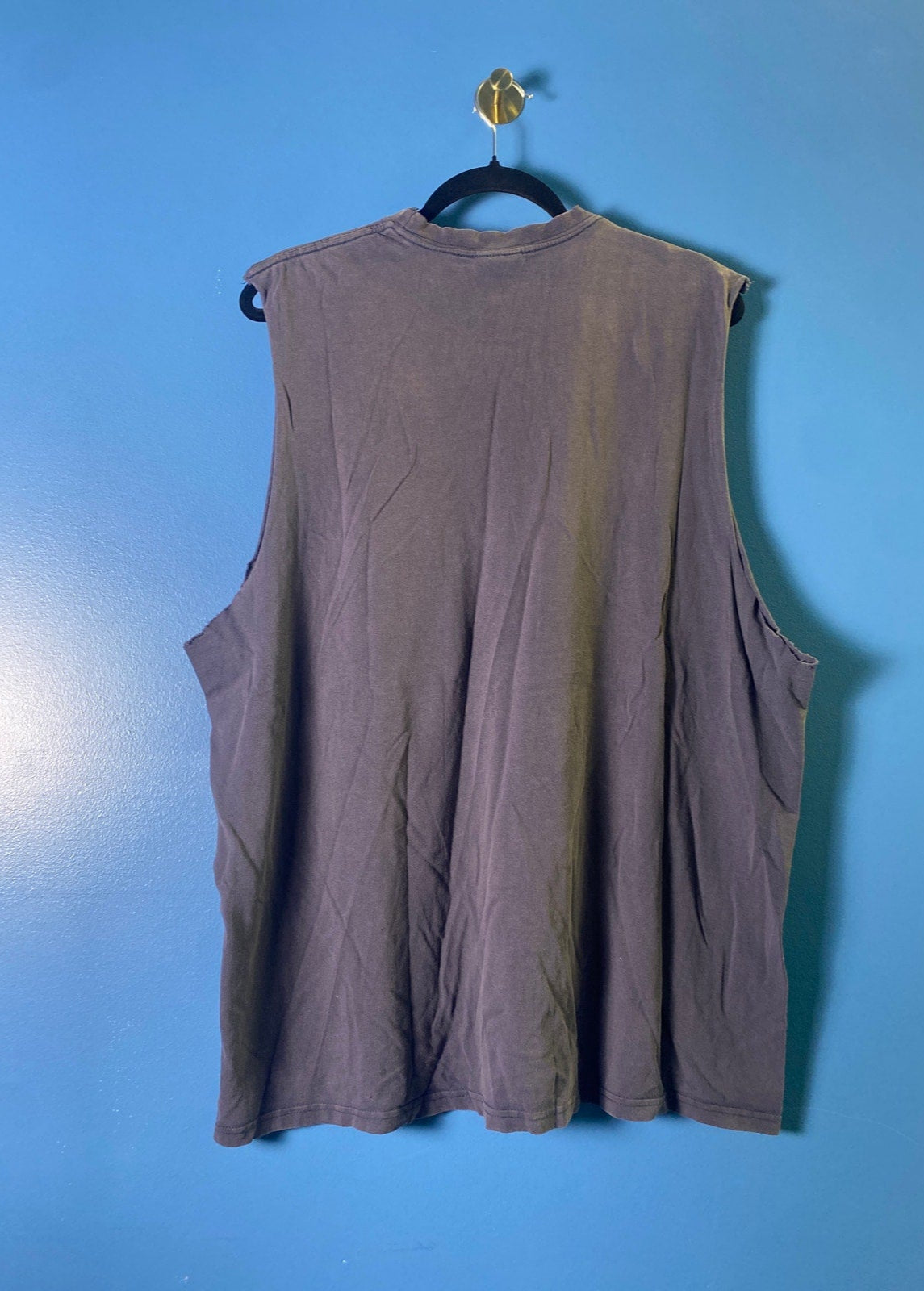 Y2K Nike Cut Off Sleeve Front Logo Print Navy Tank Top Men's Size XL