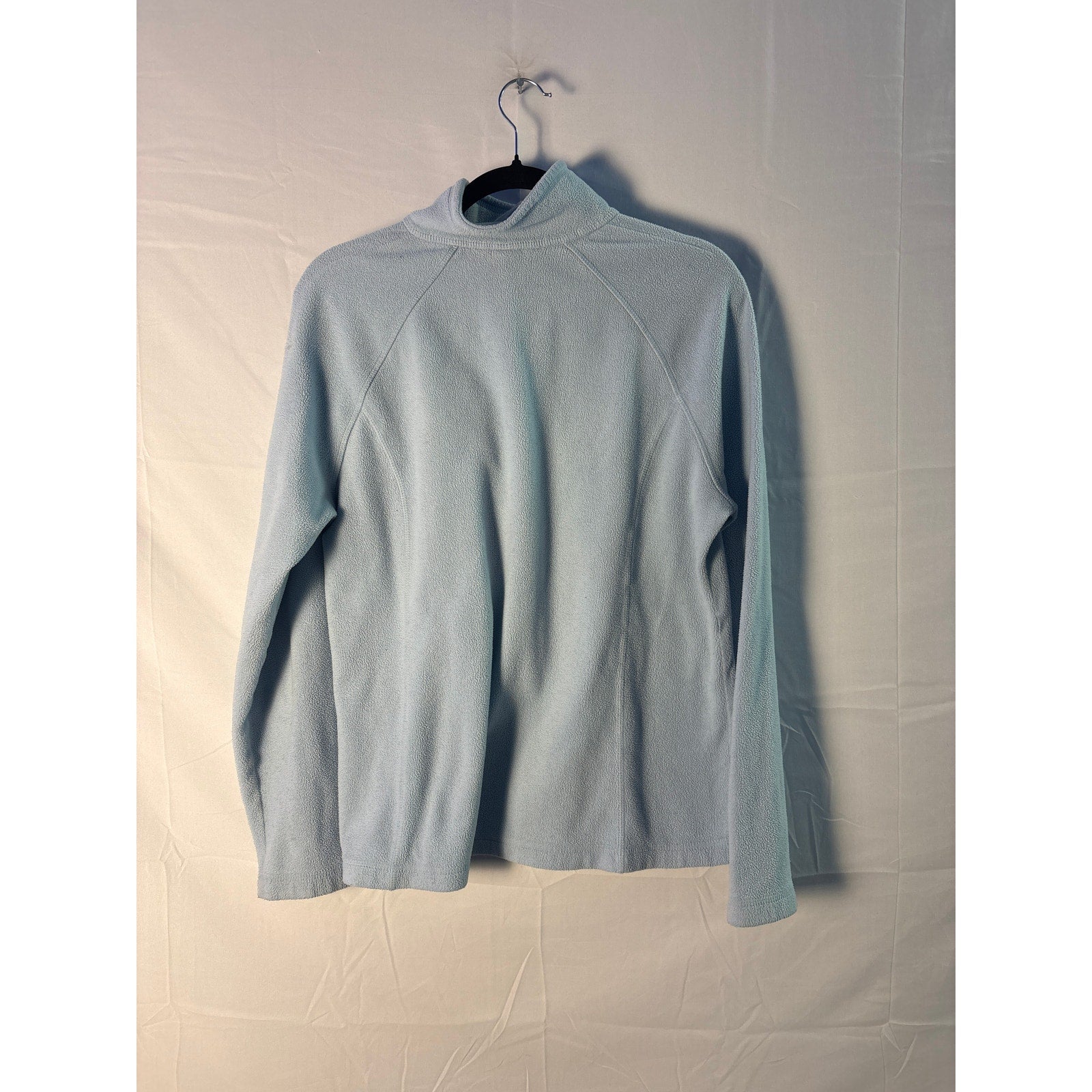 Lands' End Blue Quarter Zip Pullover Fleece Sweater Women's Size Medium
