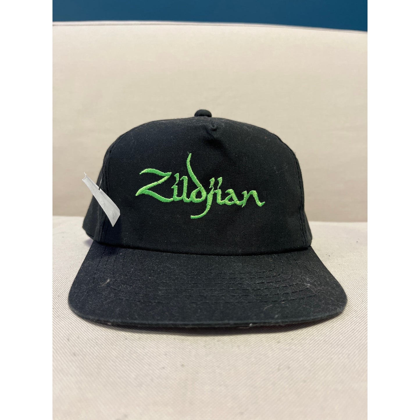 Vintage 90s Zildjian Drums Drummer Black Hat Snapback Cap Embroidered