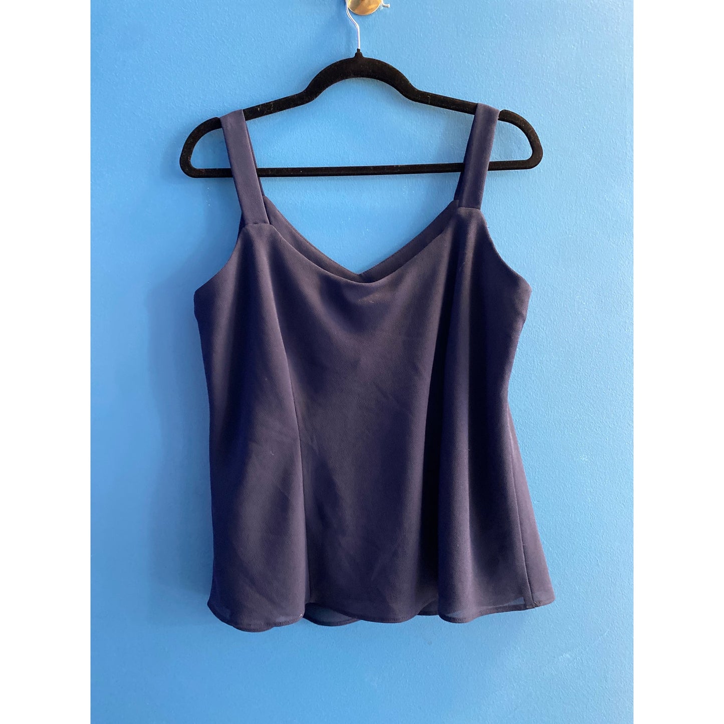 Vintage R&M Richards Blue Beaded Tank Top Sleeveless Women's Size 14