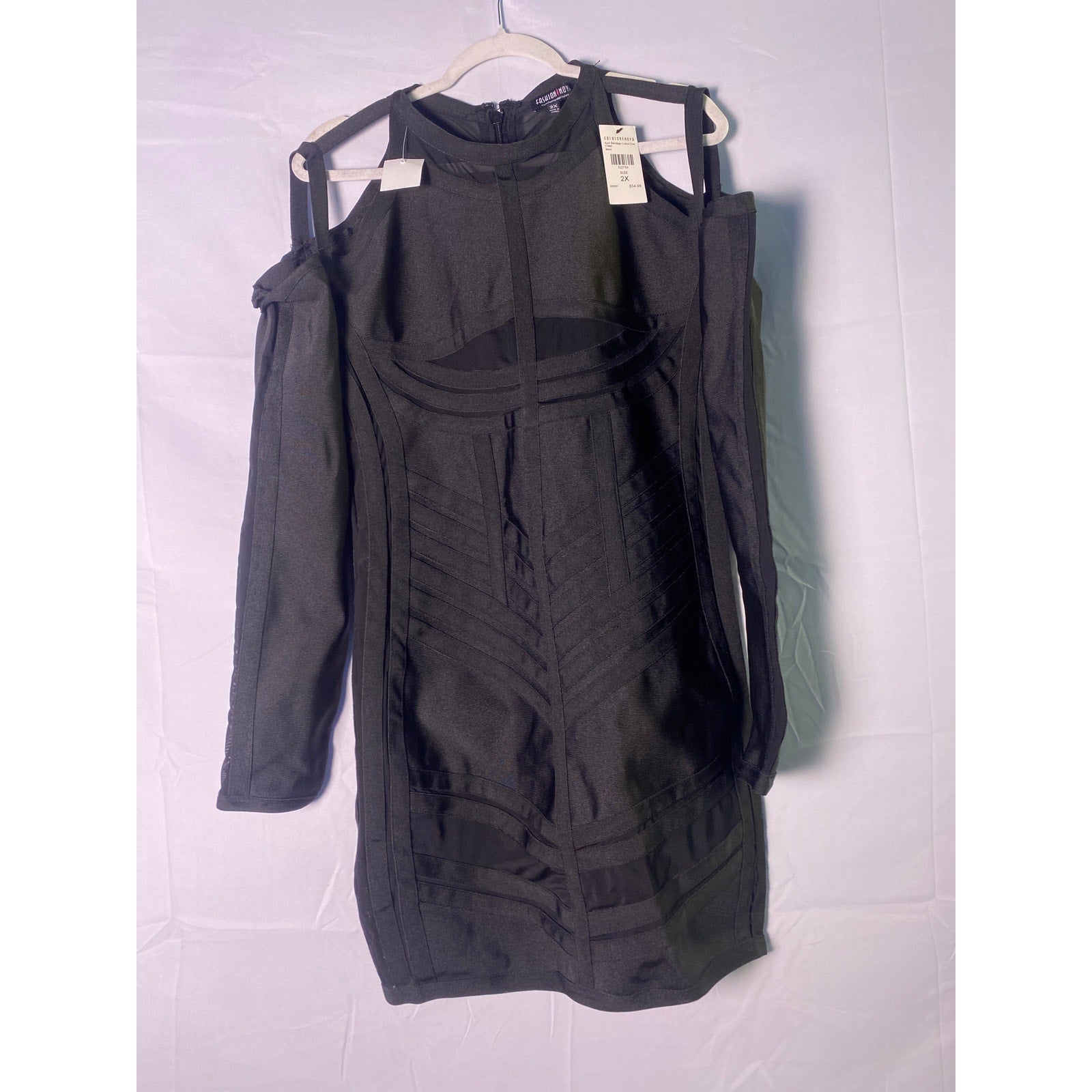 Fashion Nova April Bandage Cutout Dress - Black Women's Plus Size 2X NWT