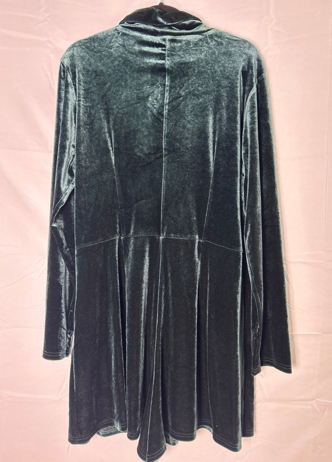 Fashion Nova Green Velvet Blazer Style Long Sleeve Romper Women's Plus Size 2X