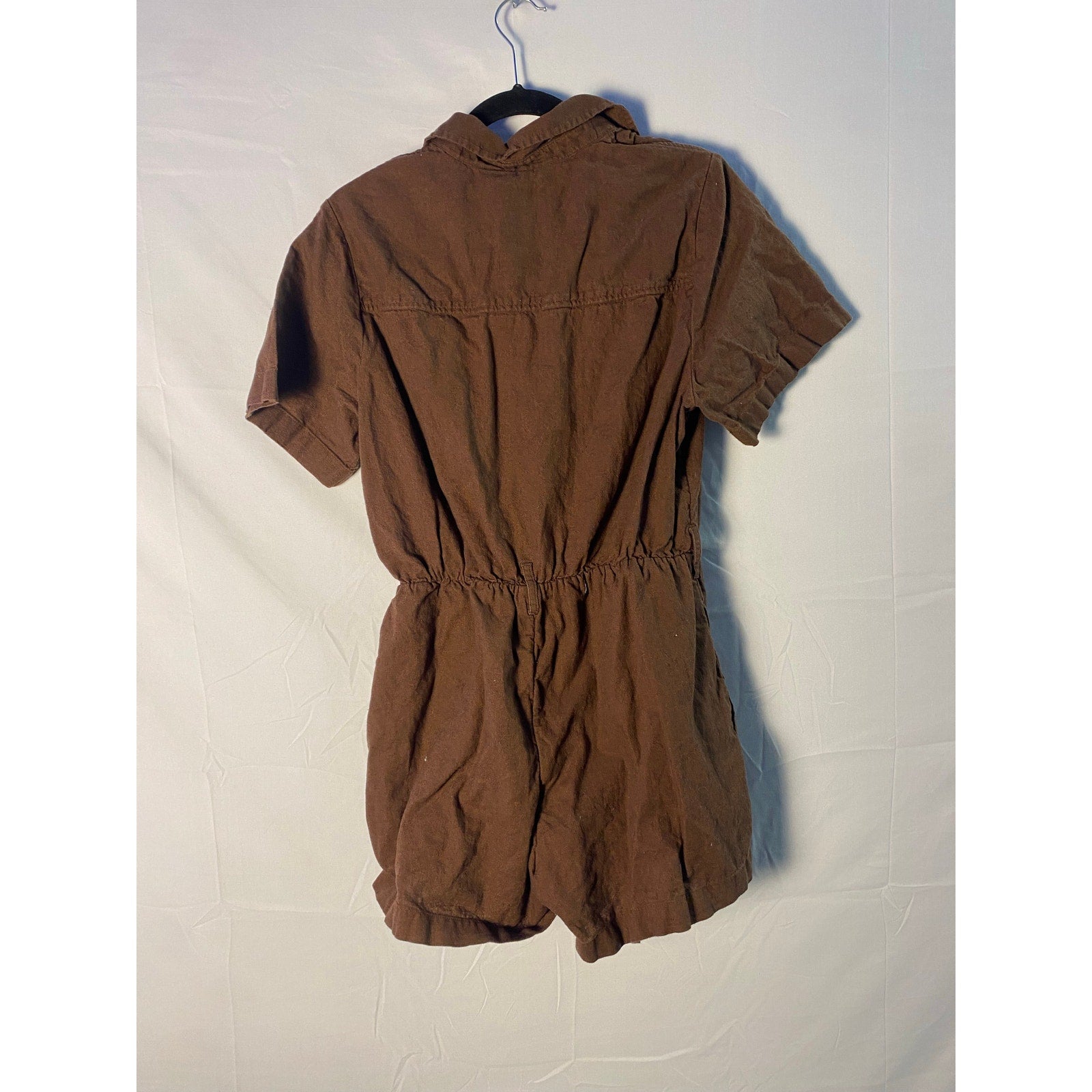 Abercrombie: Brown Shorts Romper Chest Pockets Short Sleeve Women's Size Medium