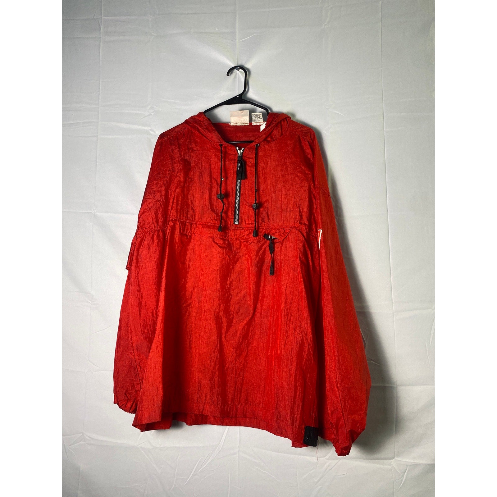 Marlboro Unlimited Packable Windbreaker Red Hooded Jacket 1/4 Zip Men's Size XL