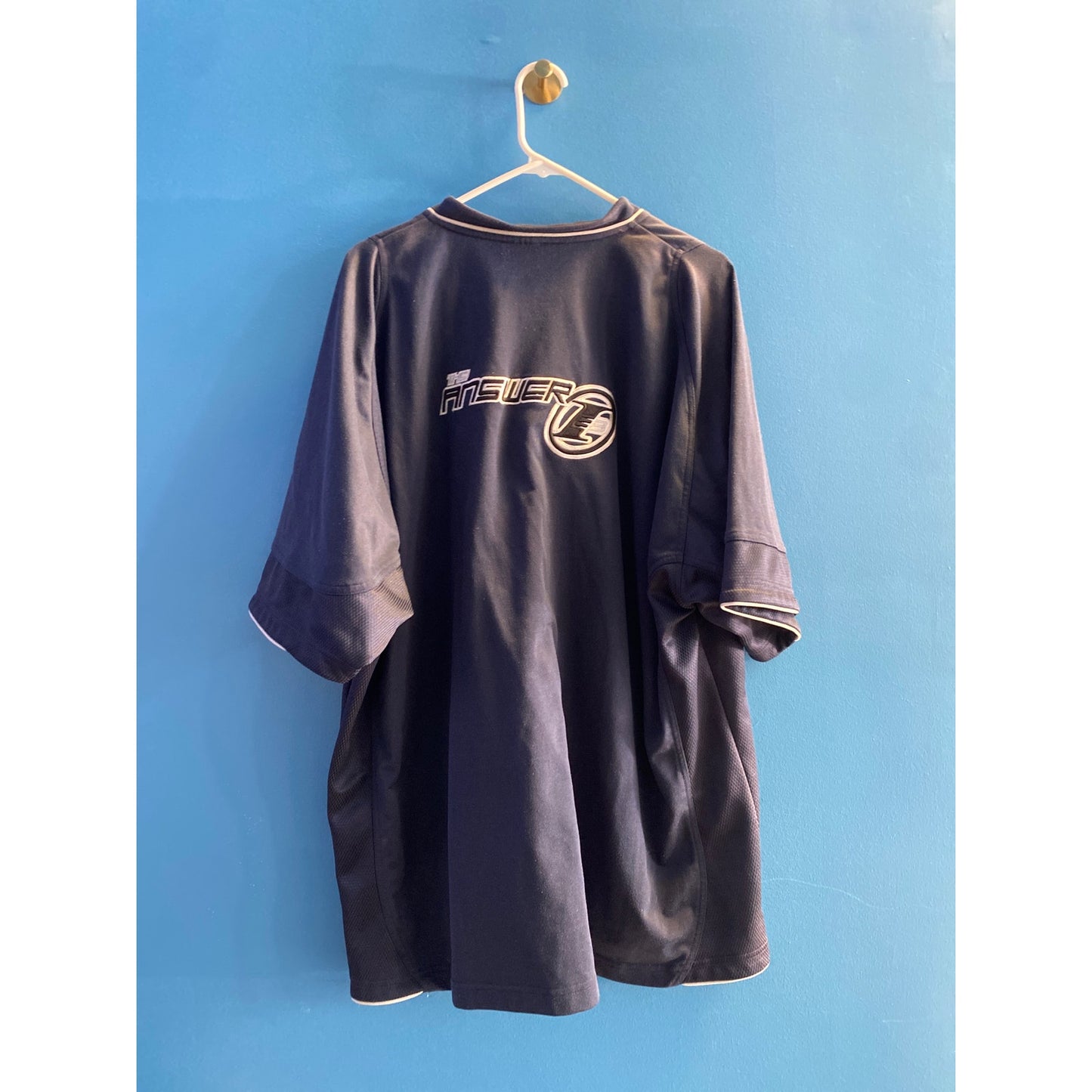 Vintage Reebok Allen Iverson Embroidered Full Zip Jersey Shirt Men's Size 2XL