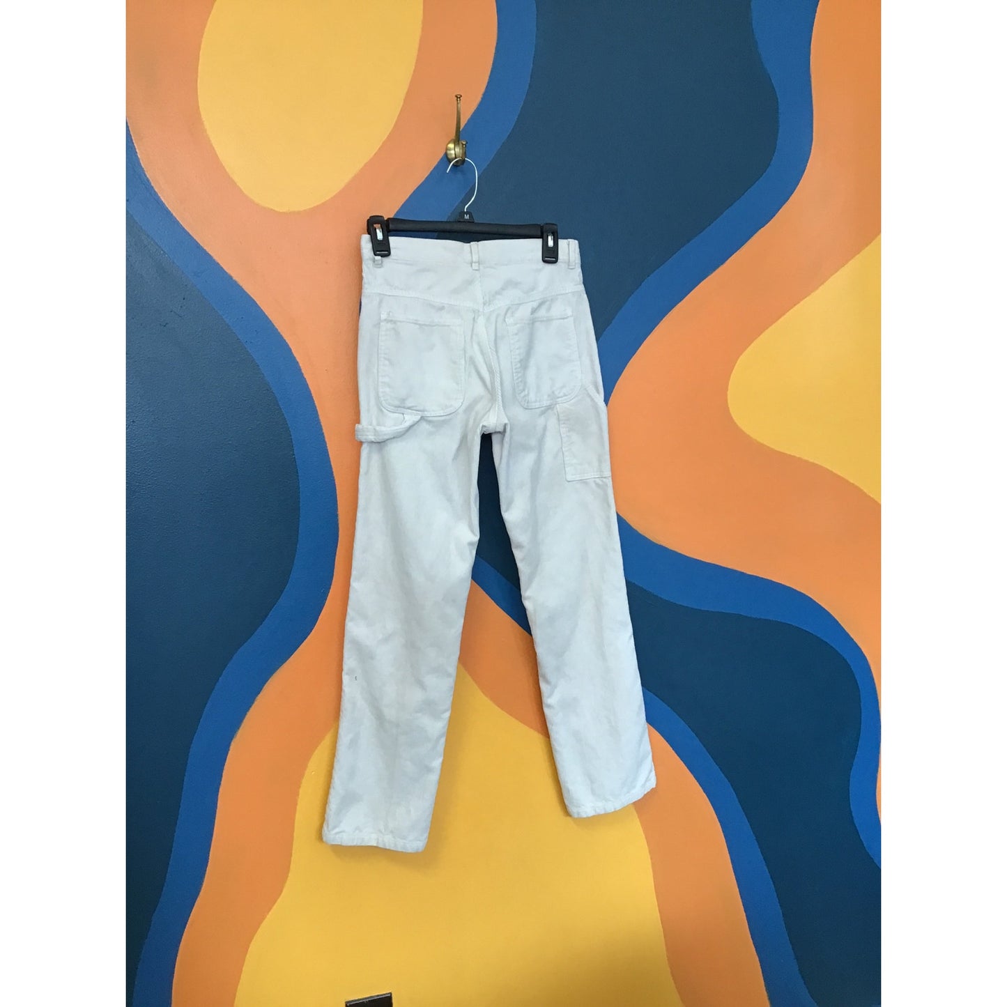 J. Galt Straight Leg Cream Corduroy Pants with Pockets Womens Size Medium