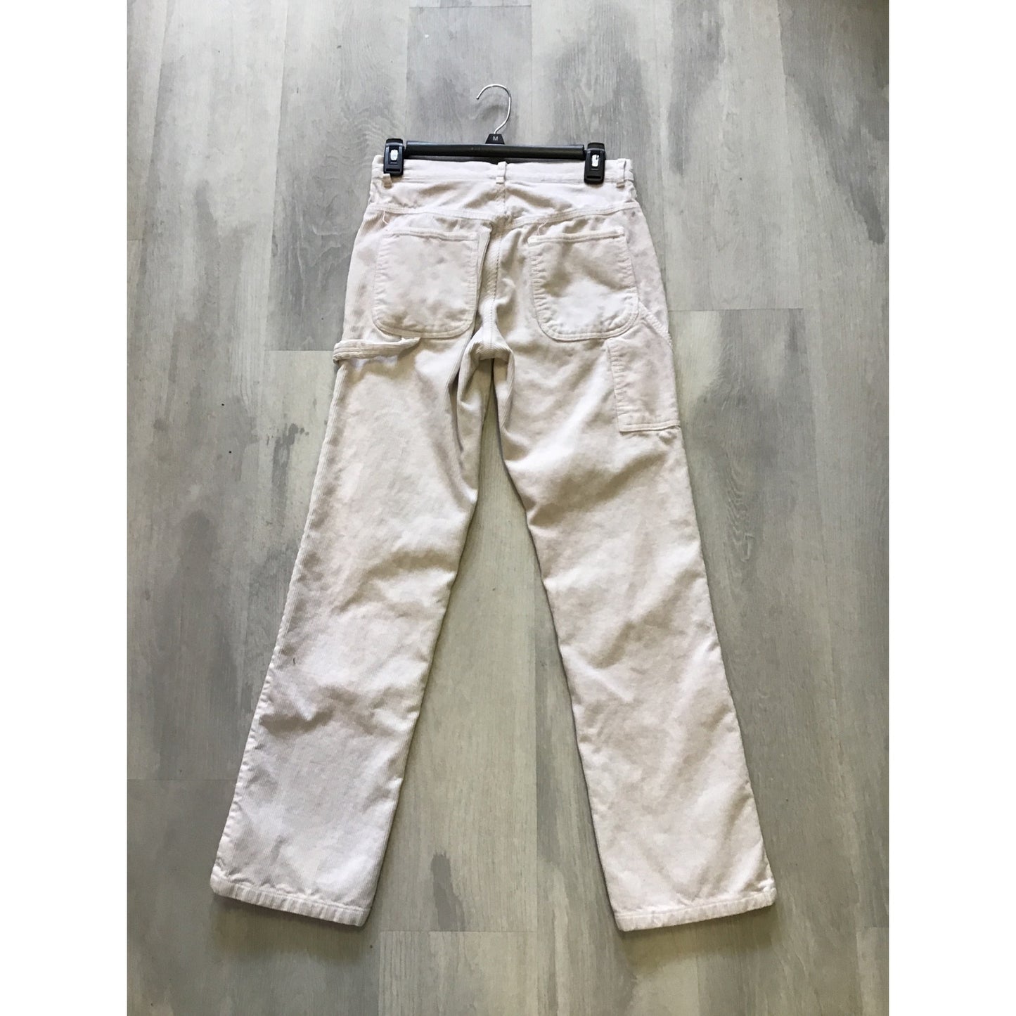 J. Galt Cream Corduroy Pants Straight Leg Pockets Light Wash Women's Size Medium