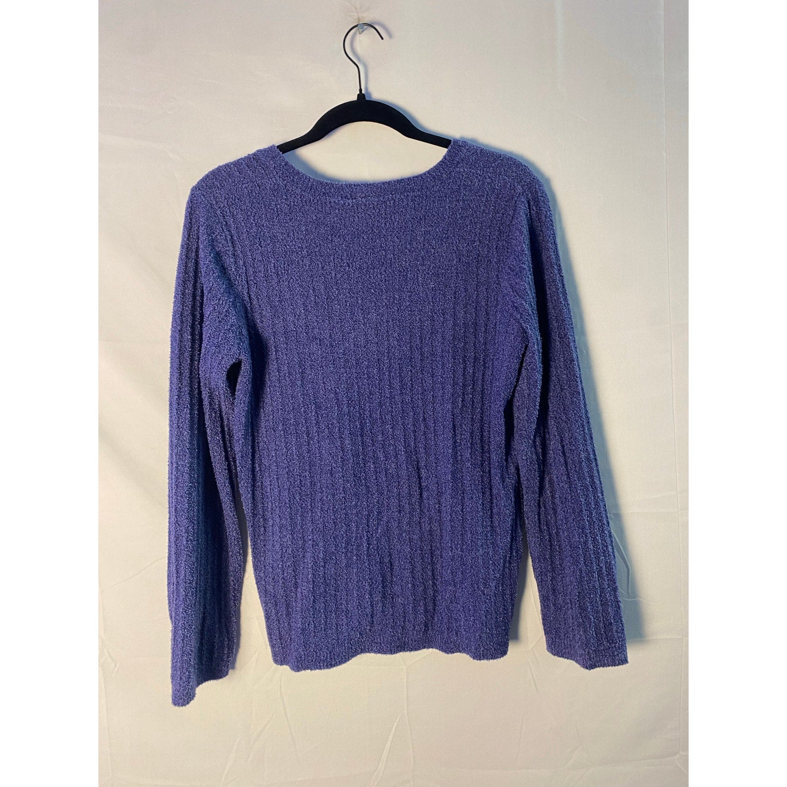 Croft & Barrow Extra Soft Fabric V-neck Pullover Blue Sweater Women's Size XL