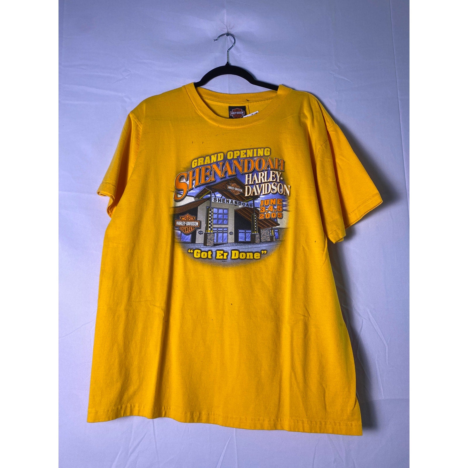 Harley Davidson Shenandoah June 3-5, 2005, Staunton, VA Orange Shirt Size Large