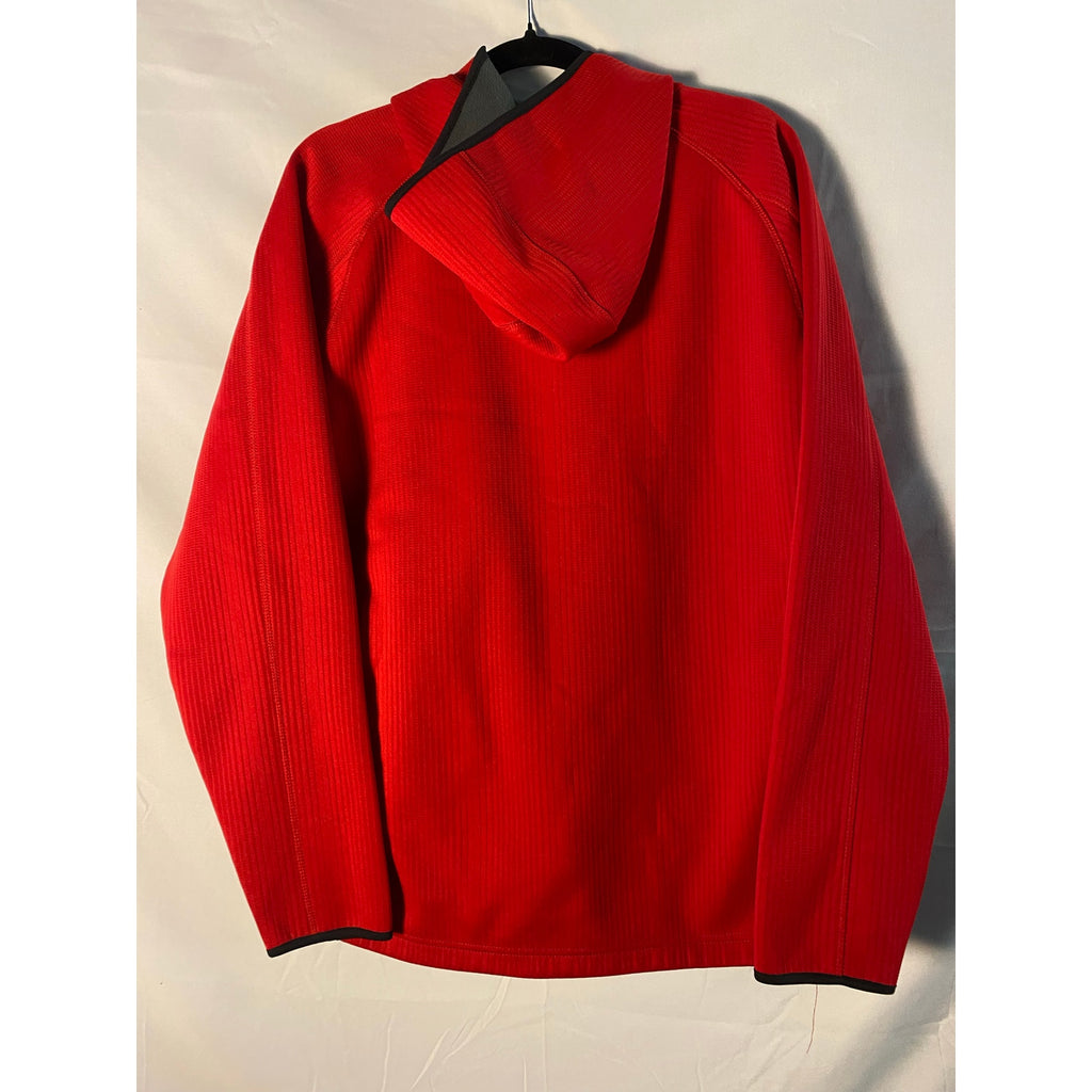 IU Indiana University Two-Toned Red+Black Zip-Up Hoodie