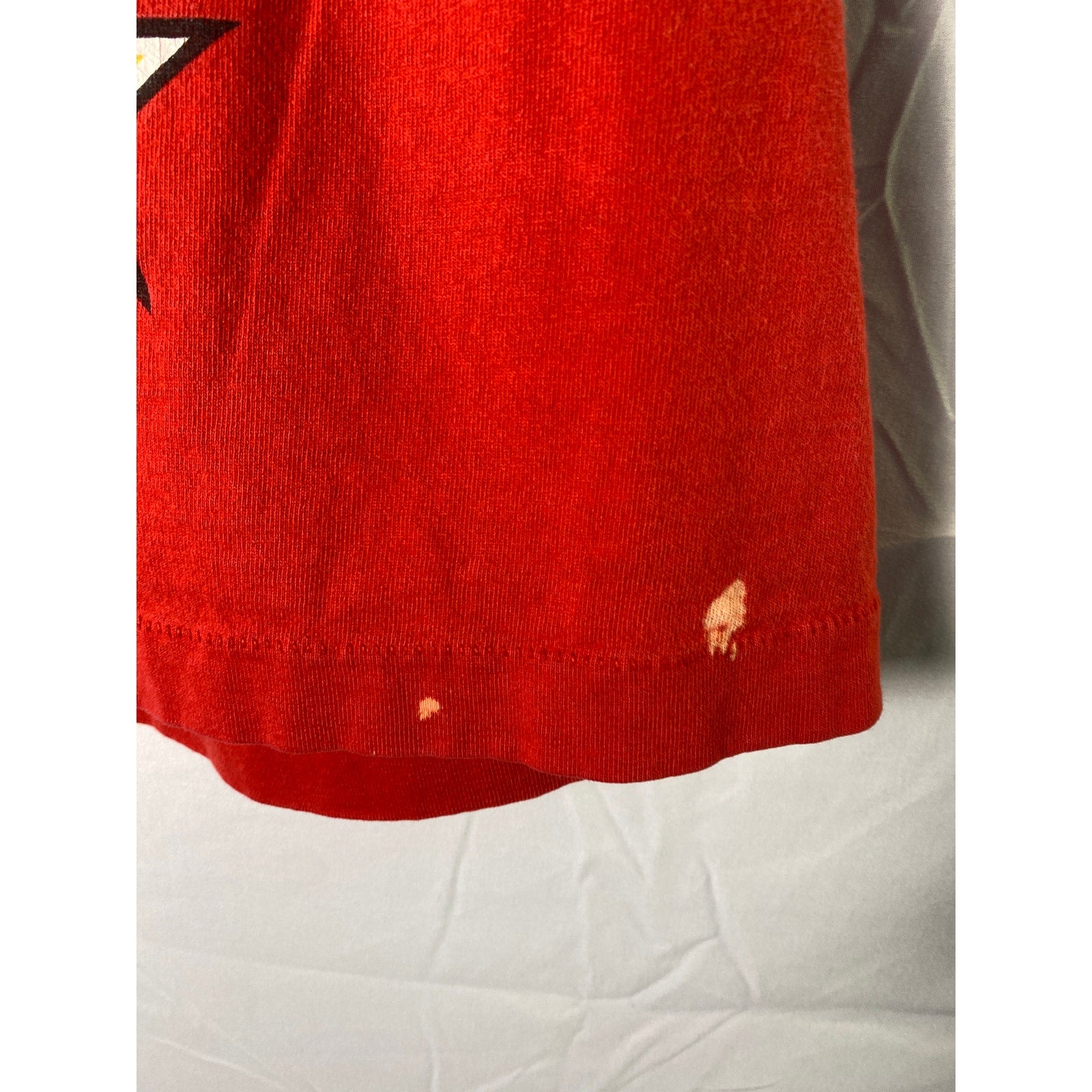 Vintage Fruit of the Loom Garfield USA FLAG Red Shirt Single Stitch Mens Size XL
