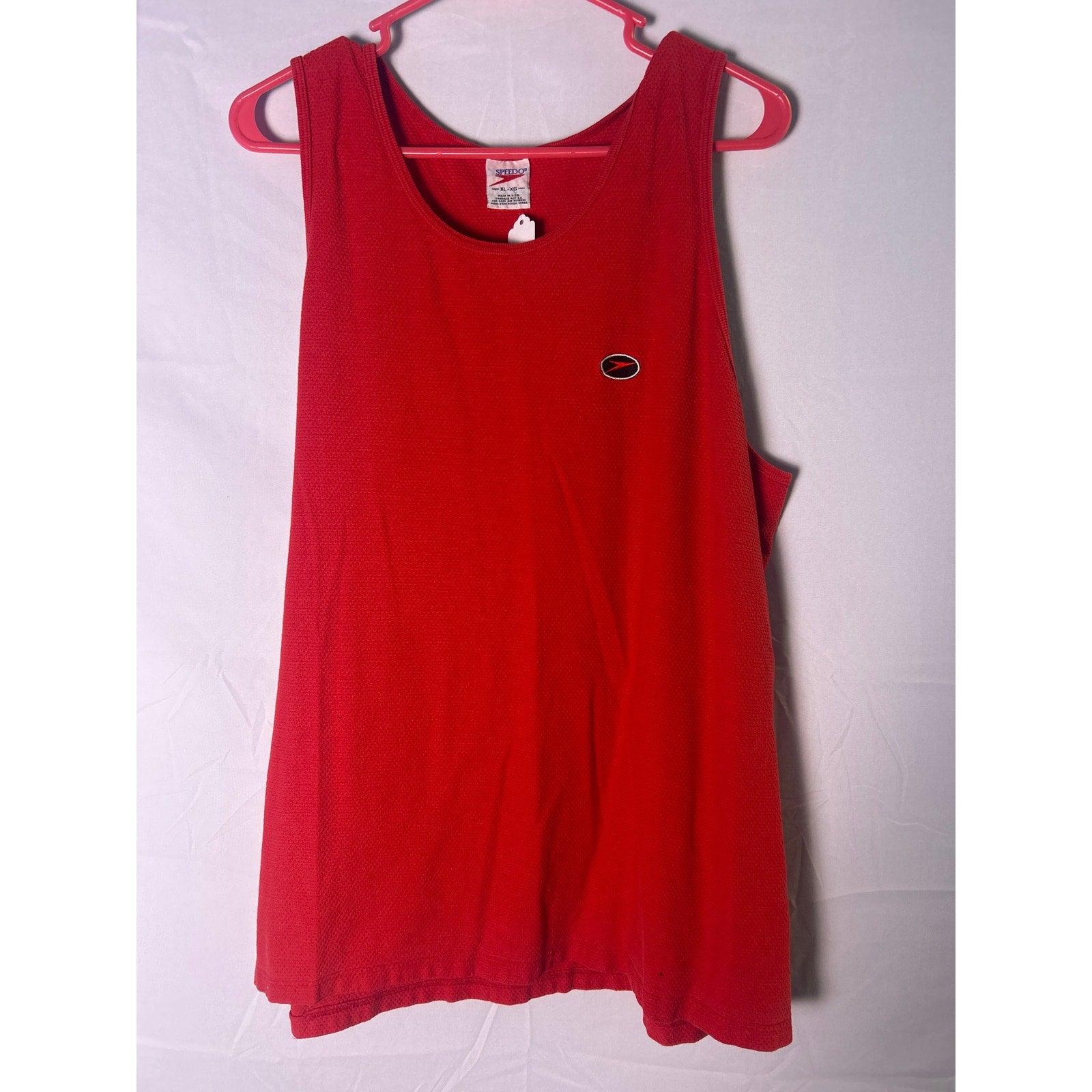 Speedo Red Tank Top Swimwear Beach Summer Men's Size XL
