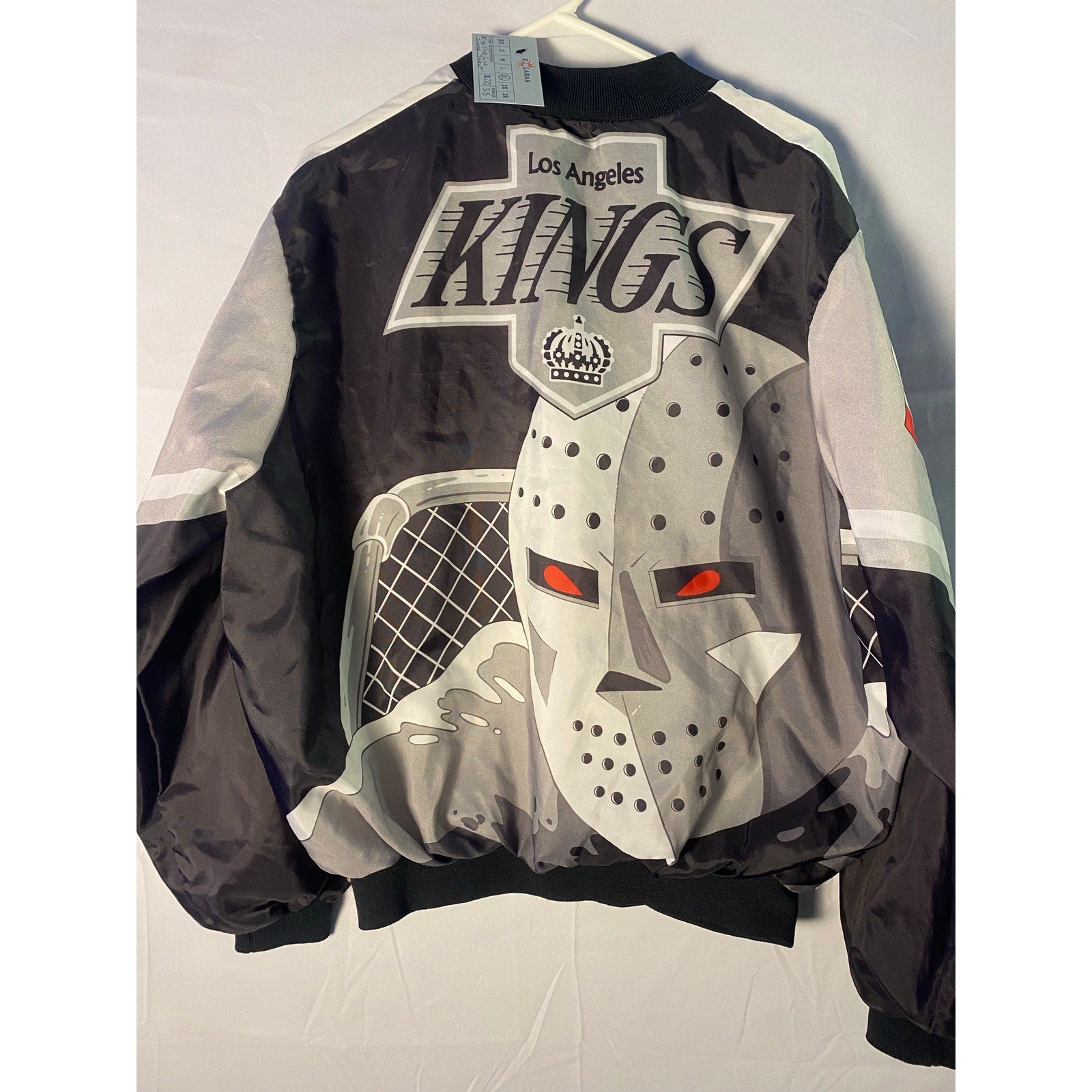 Vintage 90s Los Angeles Kings Chalk Line Jacket Snap Fanimation Goalie Men's XL